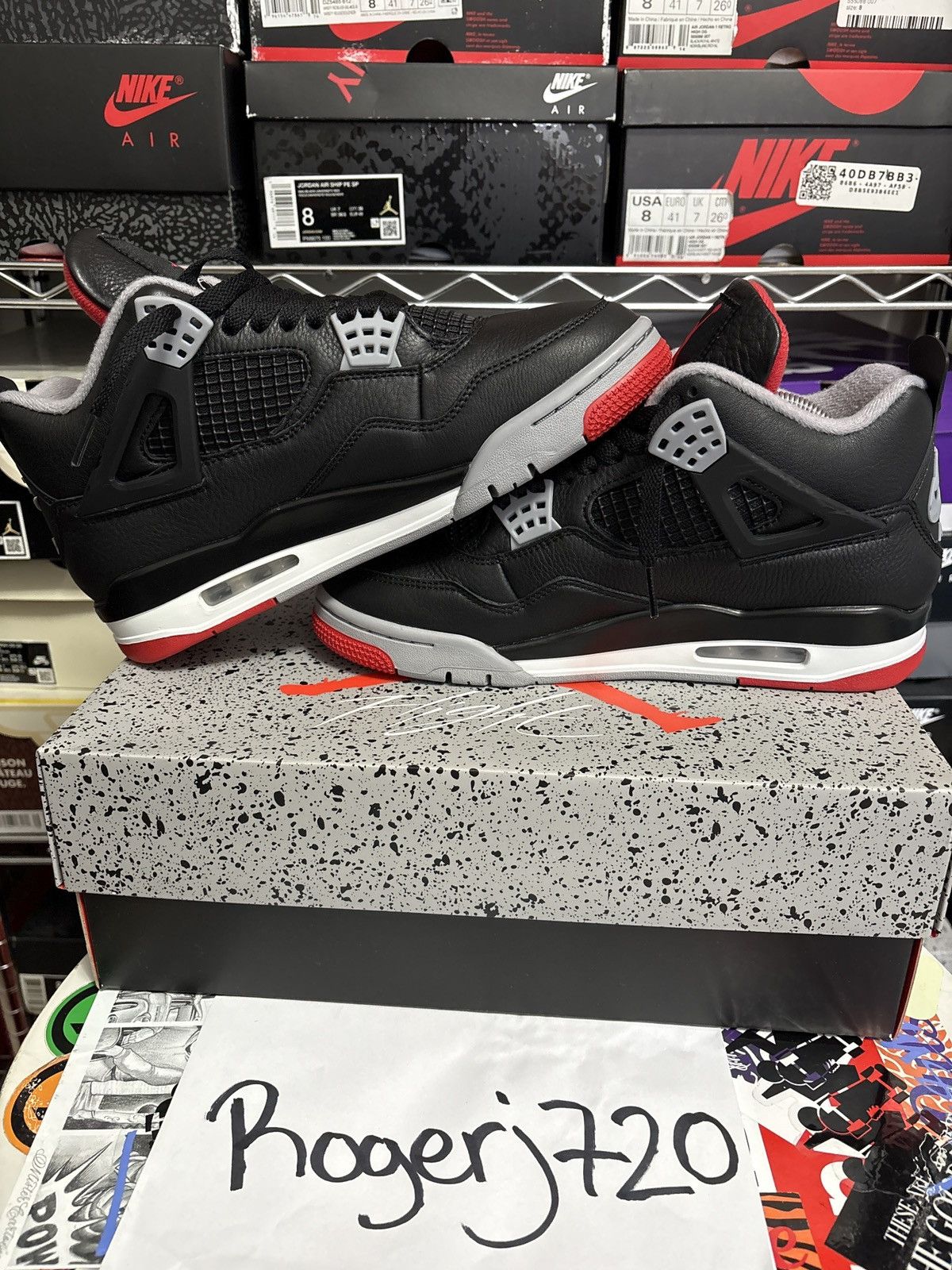 Jordan Brand Air Jordan Bred 4 Reimagined Size US 8 / EU 41 - 6 Thumbnail