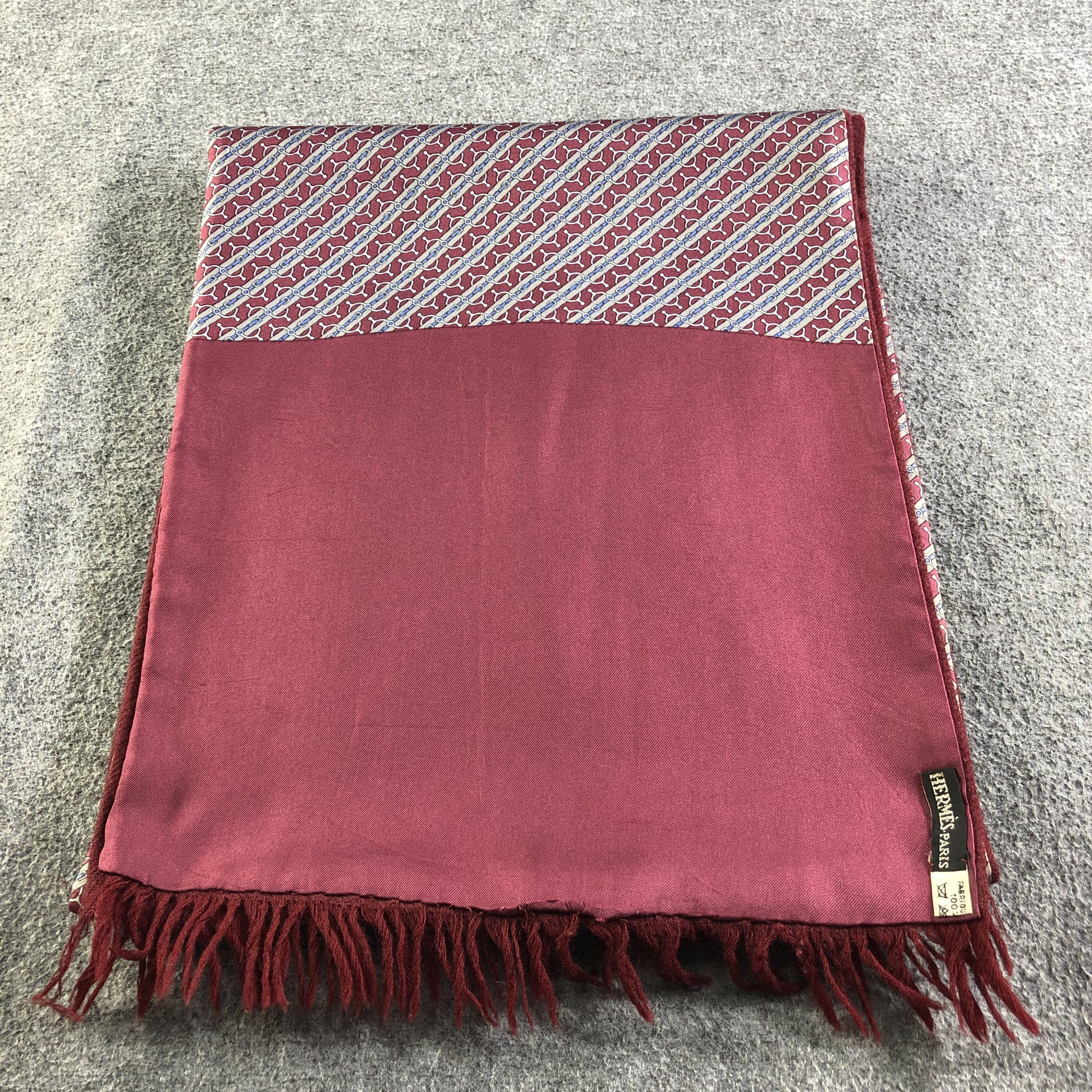Hermes Hermes Silk/Cashmere/Wool Scarf Muffler Neckwear V2170 Size ONE SIZE - 3 Thumbnail
