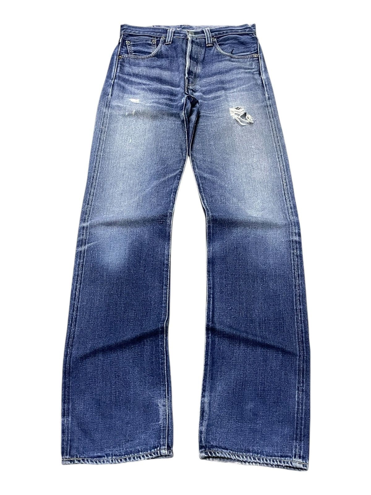 LVC × Levi's × Vintage Vintage Levis Big E 501 LVC 40s Jerky Tabs Selvedge Jeans Size US 30 / EU 46 - 2 Thumbnail