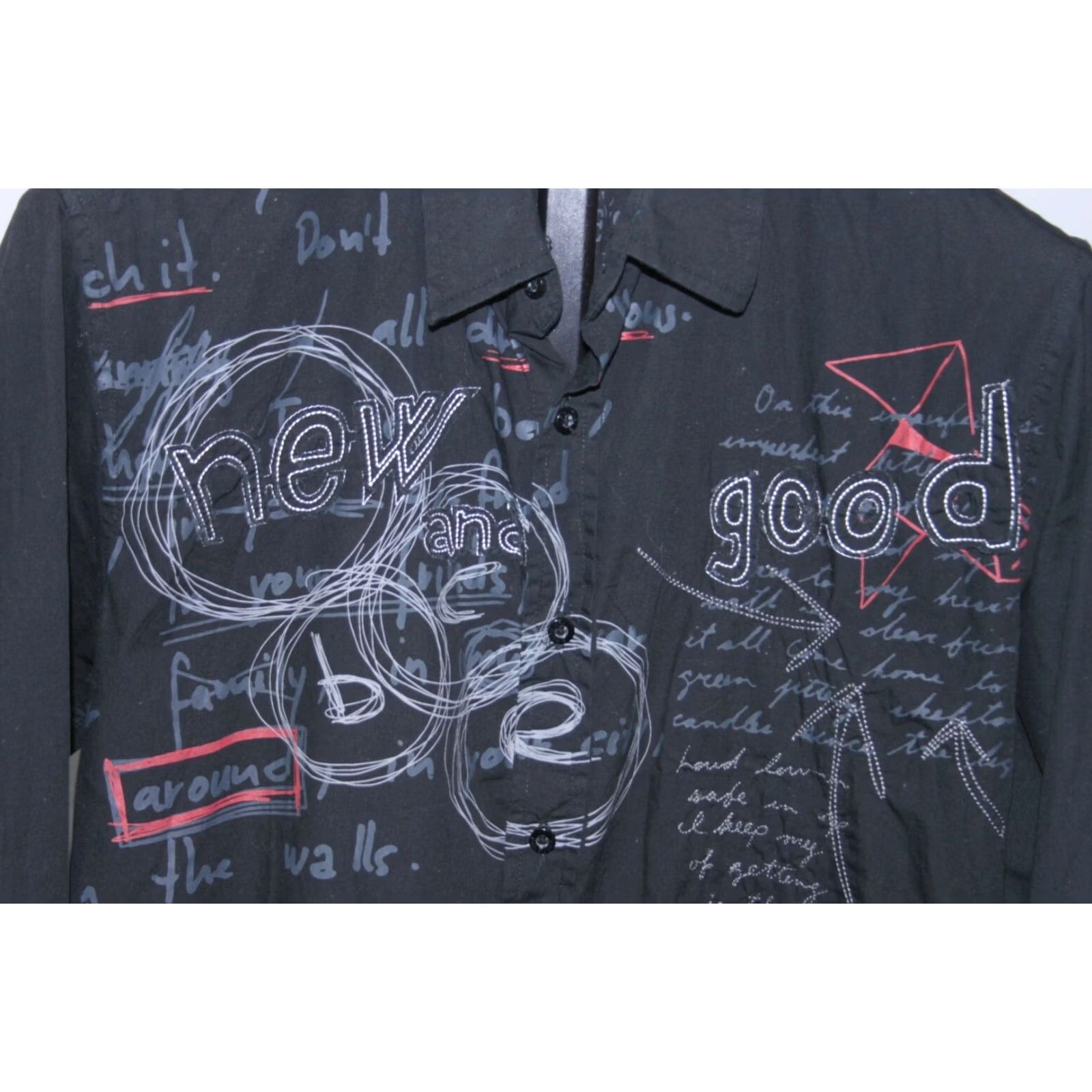 Desigual Desigual womens shirt Size M Black T-Shirt Cotton Short Sleeve Size M / US 6-8 / IT 42-44 - 2 Thumbnail