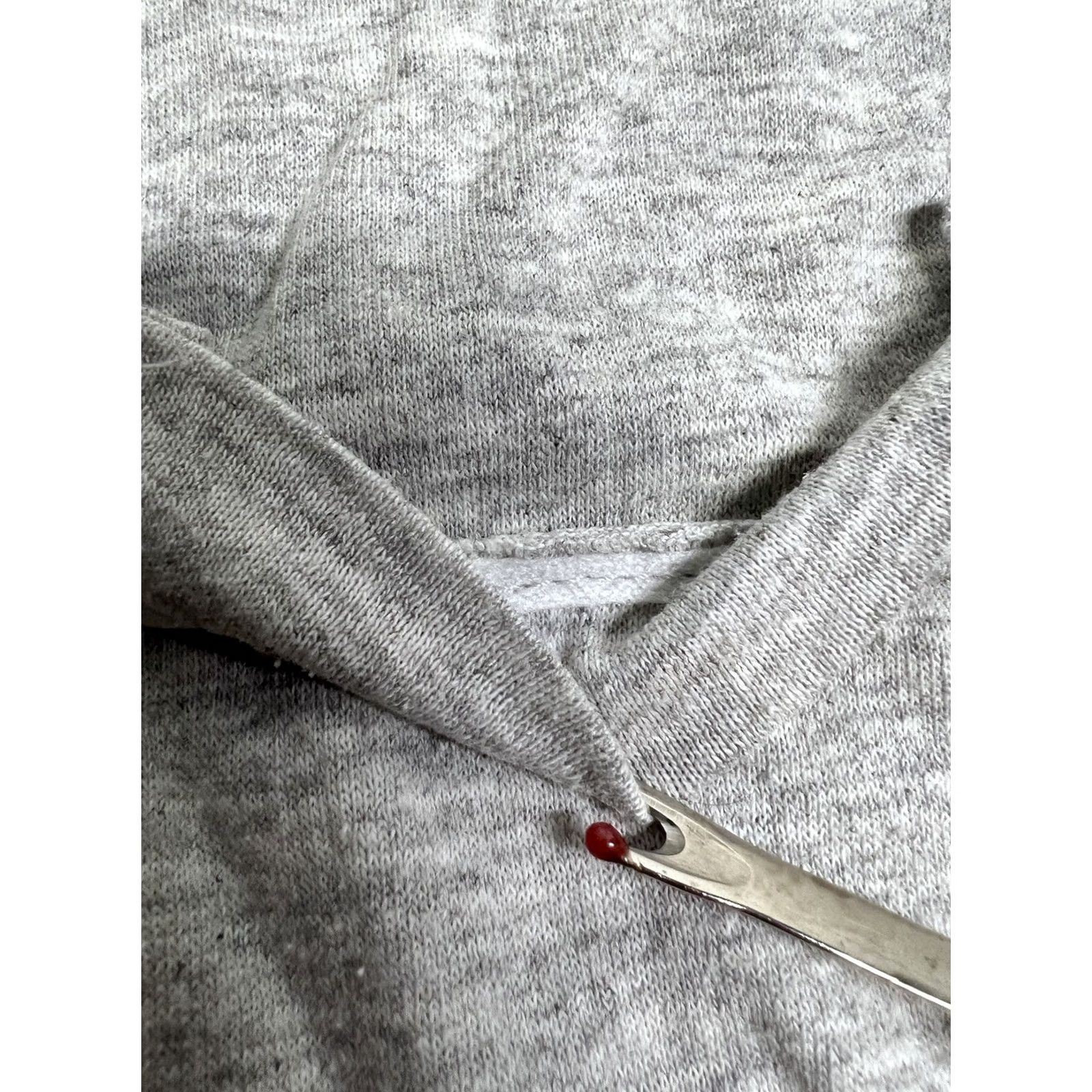 Vintage VINTAGE 80s 90s Blank Pocket Tee Heather Gray XL USA Single Stitch Selvedge Size US XL / EU 56 / 4 - 3 Thumbnail