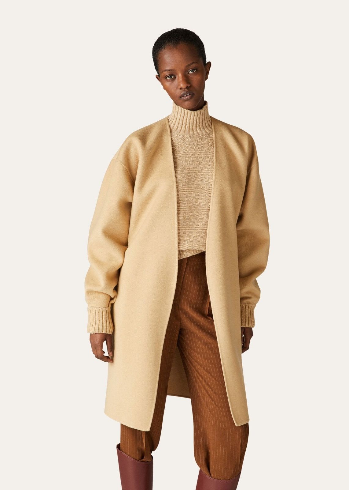 Loro Piana o1srvl11e1124 Cashmere Coat in Camel Size XS / US 0-2 / IT 36-38 - 3 Thumbnail