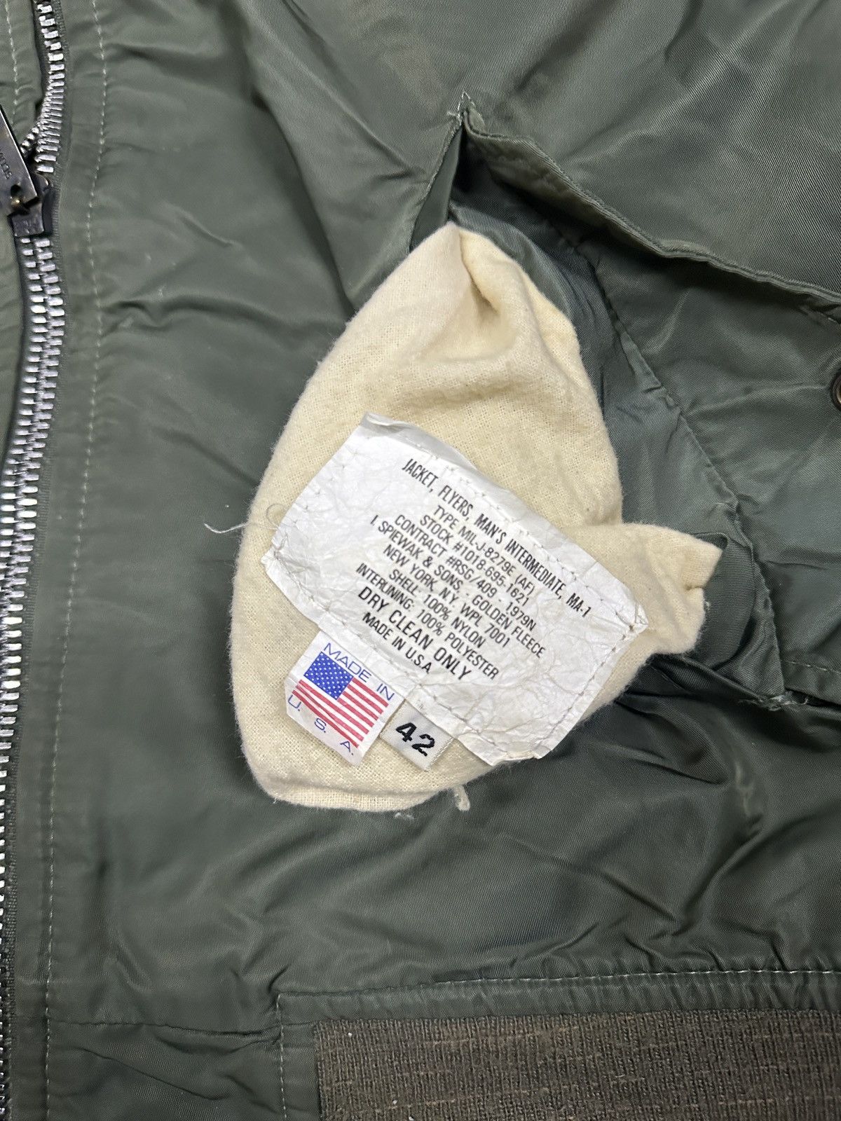 Vintage Vintage 70s MA-1 Us Air Force Flight Jacket Size US M / EU 48-50 / 2 - 8 Thumbnail