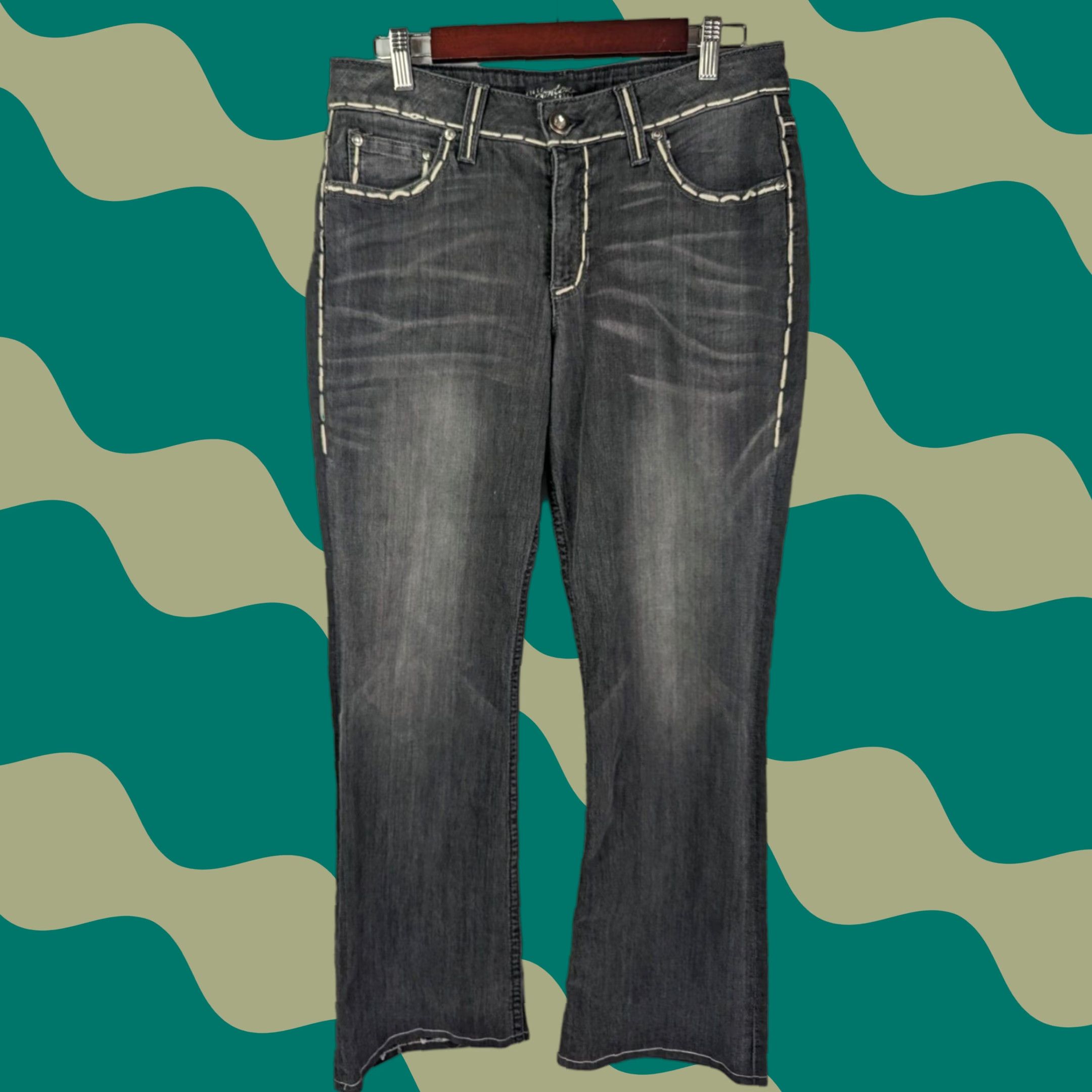Vintage Cache Contour Collection Jeans Woman Grey Bootcut Size 10 Size 32" / US 10 / IT 46 - 1 Thumbnail