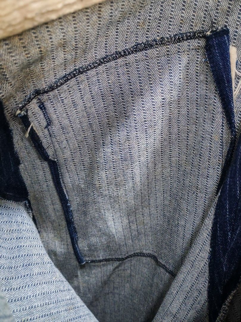 Japanese Brand × Vintage Vintage Dark Blue Striped Denim Pants Size US 32 / EU 48 - 8 Thumbnail