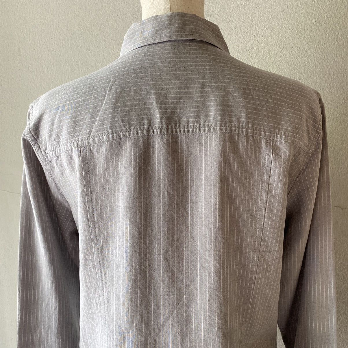 Yves Saint Laurent YVES SAINT LAURENT Light Gray Striped Pocket Shirt Size XS / US 0-2 / IT 36-38 - 15 Thumbnail