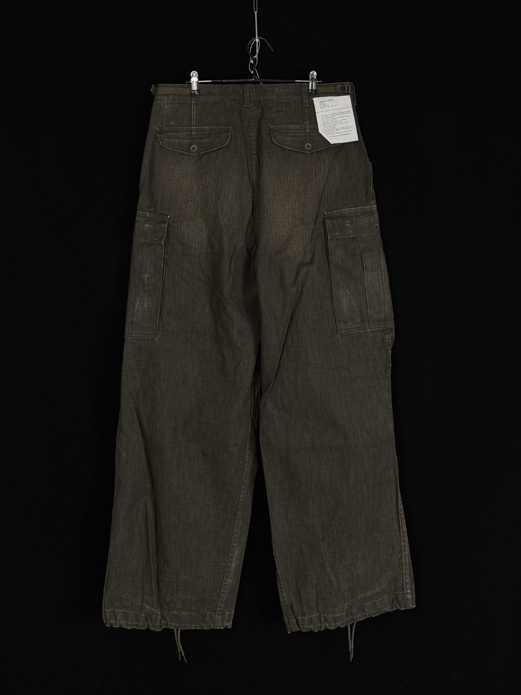 R13 UNWORN* R13 MARK MILITARY CARGO PANTS - BLACK CANVAS Size US 33 - 5 Thumbnail