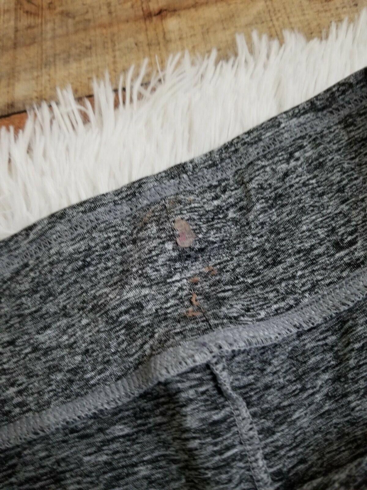 Designer Workout Leggings Medium Heathered Gray Lace Up Sides Size 32" / US 10 / IT 46 - 3 Thumbnail