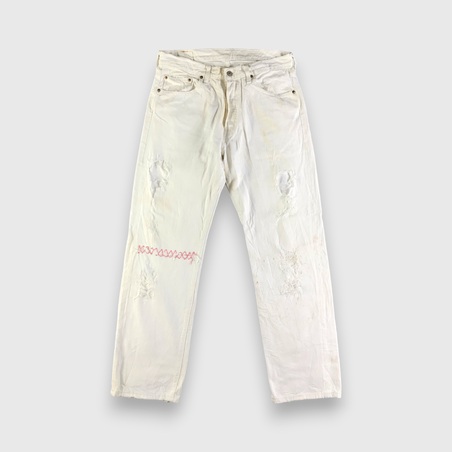 Levi's 90s Vintage Light Wash Levis 501 Jeans-J3988 Size US 34 / EU 50 - 1 Thumbnail