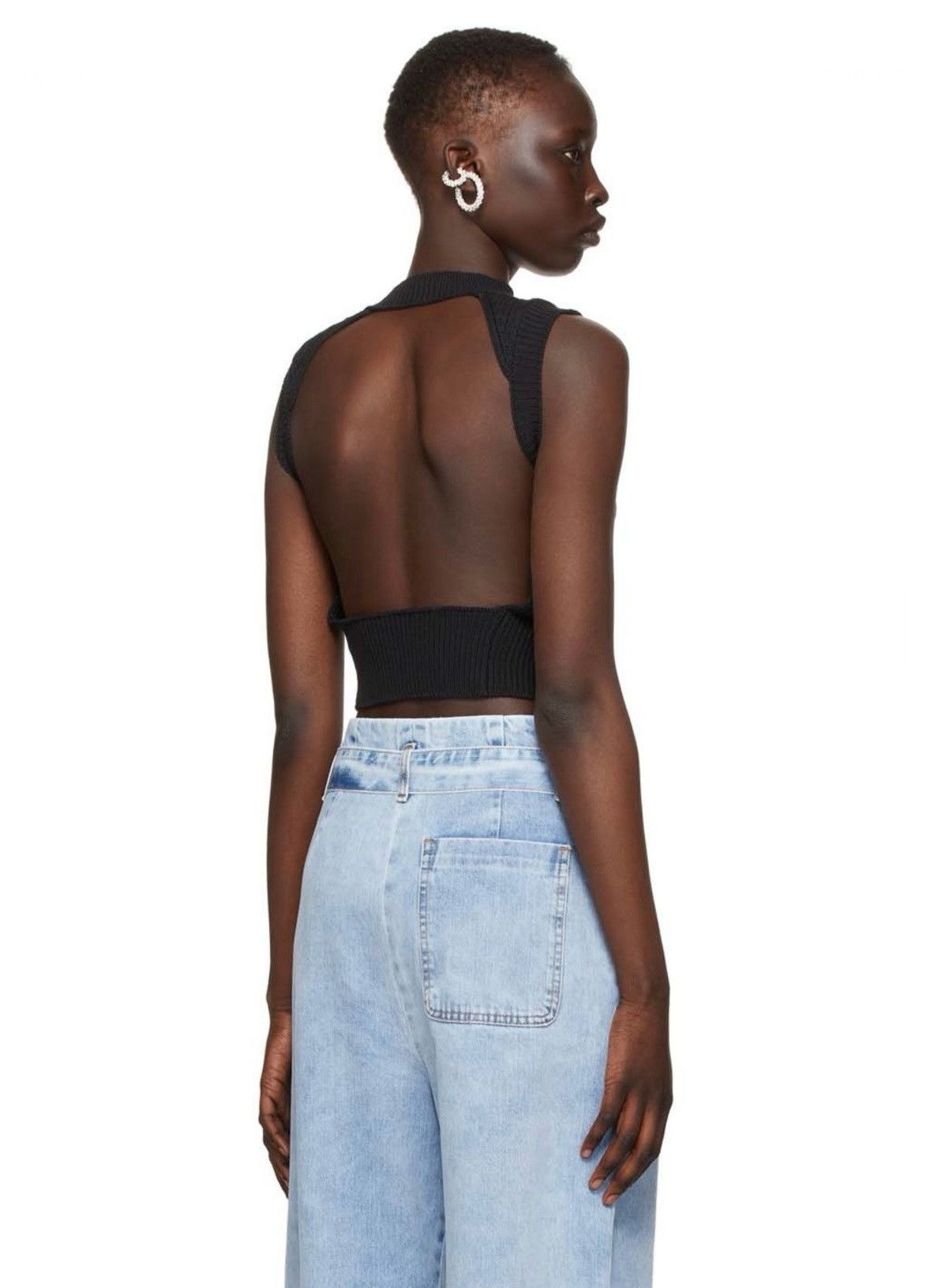 Other WANDERING Black Cotton Open Back Sweater Size M / US 6-8 / IT 42-44 - 5 Thumbnail