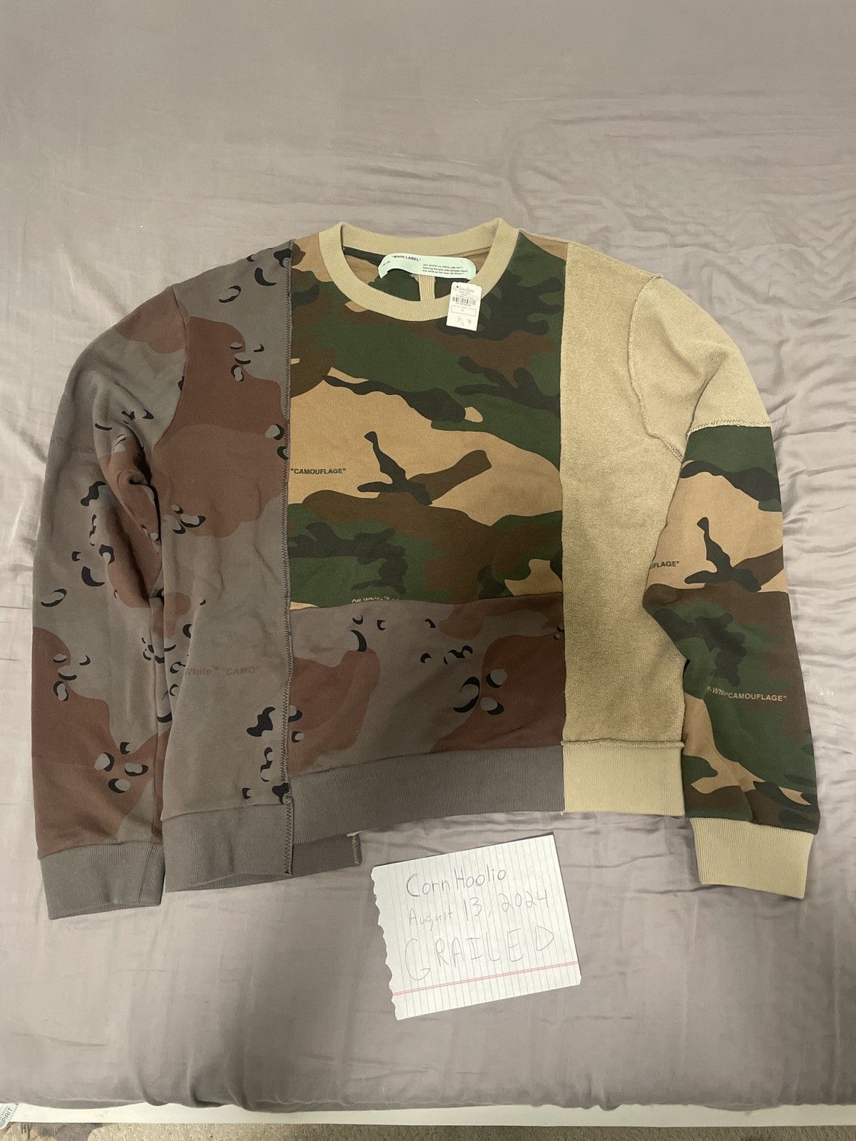 Off-White × Virgil Abloh Off-White Camo Crew Size US XL / EU 56 / 4 - 2 Thumbnail