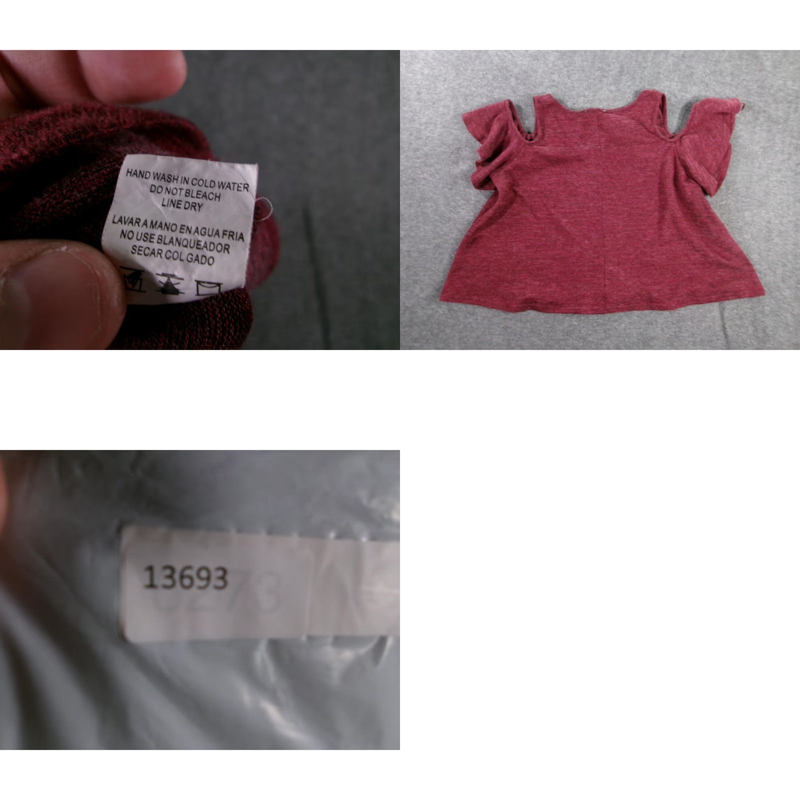 Vintage It Girl Top Womens L Maroon Heathered Cold Shoulder Cutouts Casual Chic Shirt Womens L Maroon Heathered Cold Shoulder Cutouts Casual Chic Size L / US 10 / IT 46 - 8 Thumbnail