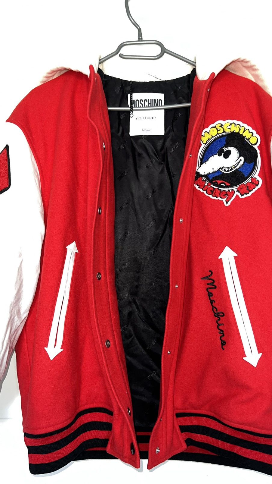 Moschino Moschino Mickey Rat Bomber Jacket Red White Size M Size M / US 6-8 / IT 42-44 - 9 Thumbnail