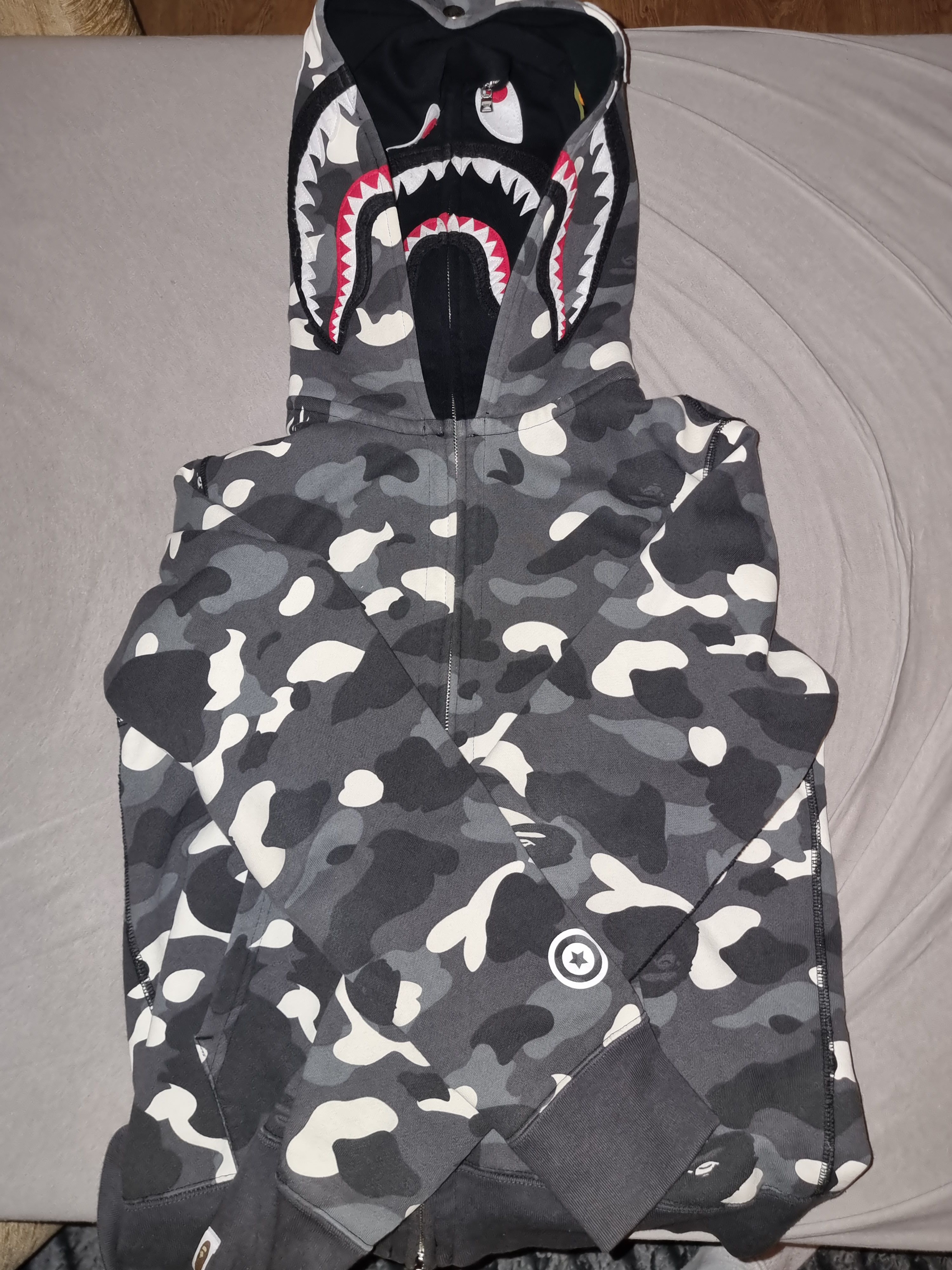Mサイズ UNKLE BAPE WIDE FULL ZIP HOODIE Bape BAPE x UNKLE Shark Wide Full Zip Hoodie | Grailed