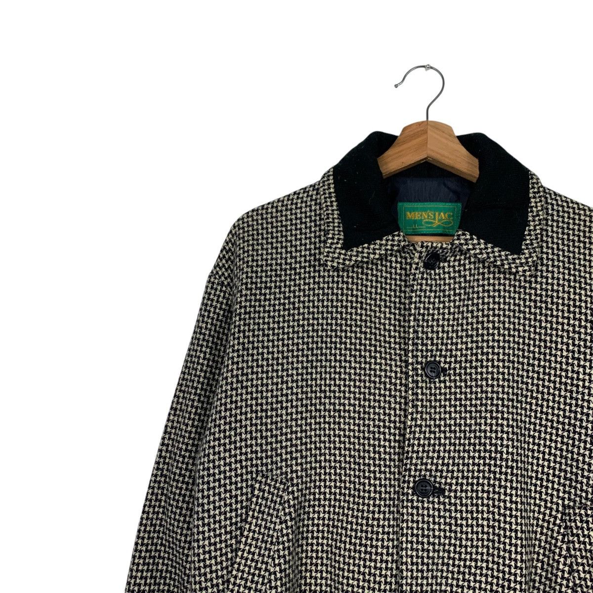 Japanese Brand MEN’S JAC Houndstooth Button Collared Wool Jacket #2078-C91 Size US M / EU 48-50 / 2 - 6 Thumbnail