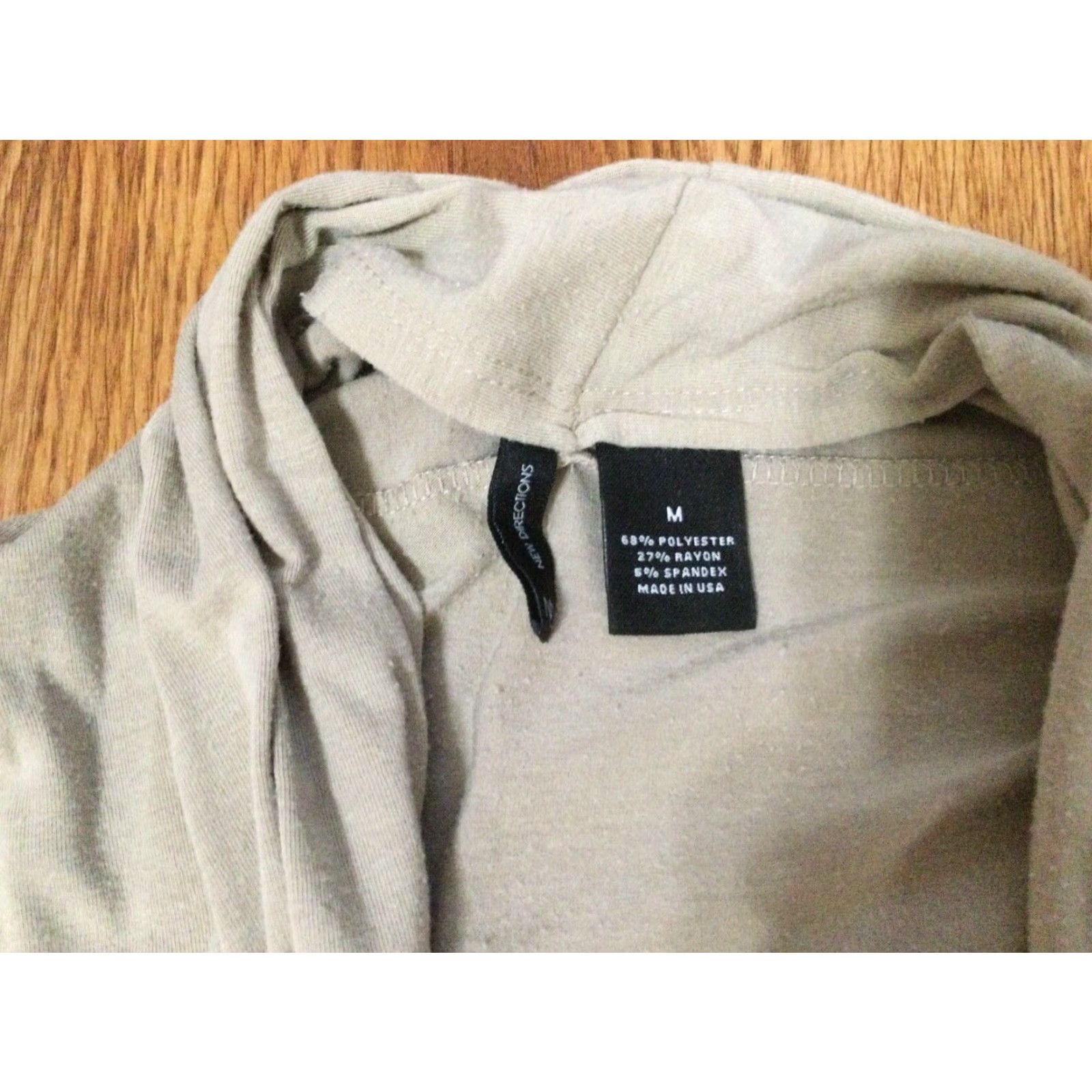 Vintage NEW DIRECTIONS Beige Short Sleeve Cardigan Top Medium Womens Size M / US 6-8 / IT 42-44 - 2 Thumbnail
