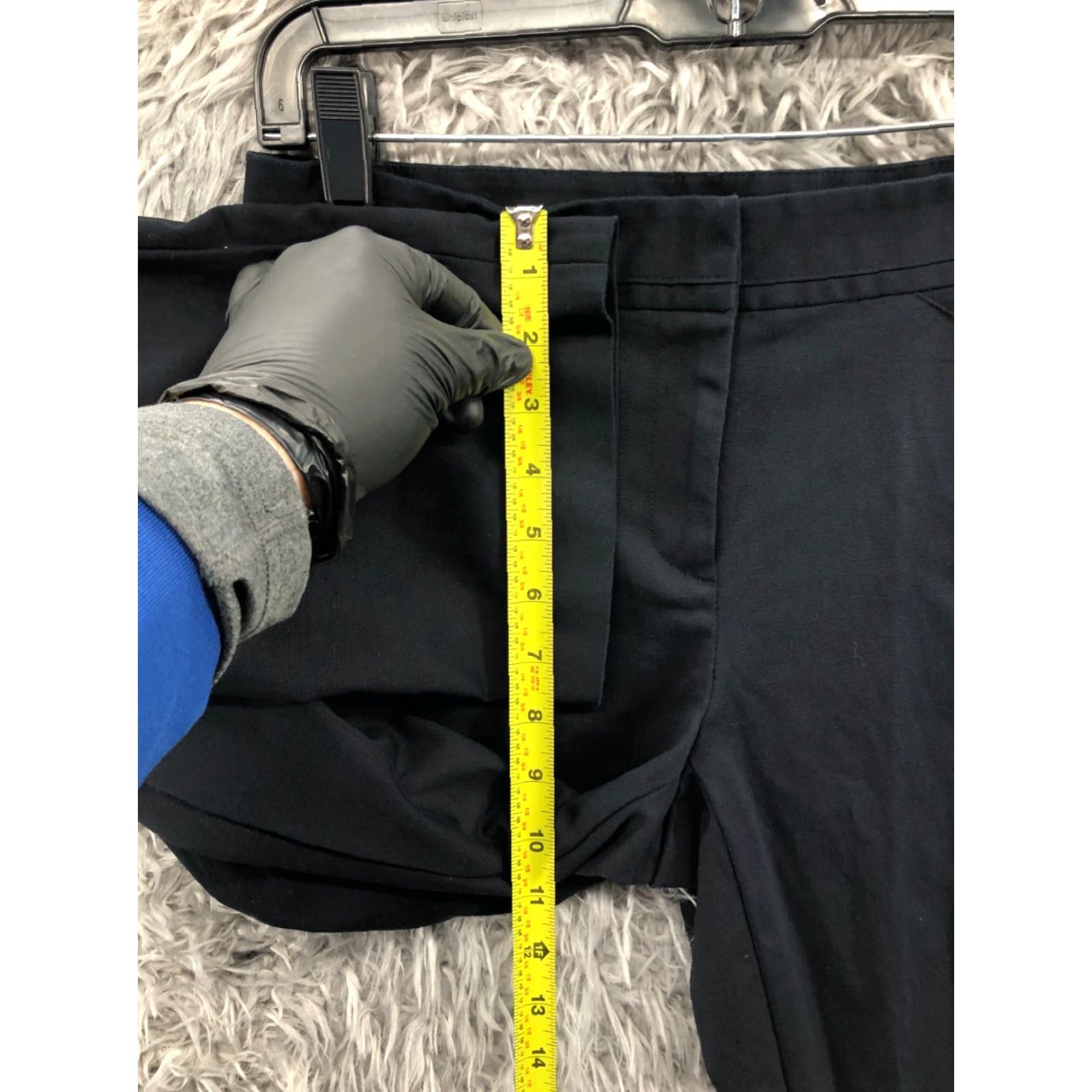 Vintage Rafaella Curvy Straight Pants 4P Petite Womens Mid Rise Black Hook Eye Size 27" / US 4 / IT 40 - 4 Thumbnail