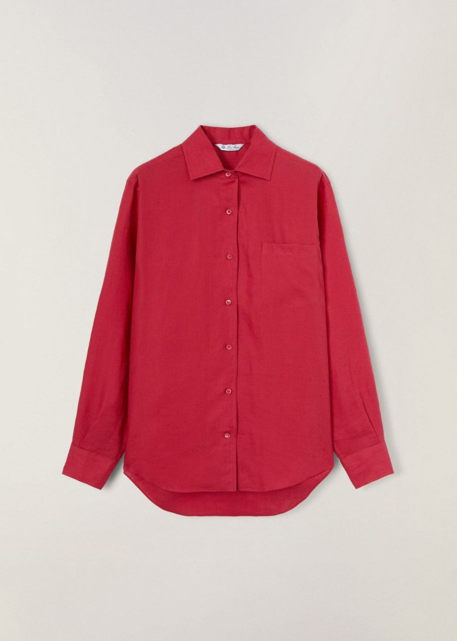 image of Loro Piana O1Srvl11E0524 Shirt In Red, Women's (Size Large)
