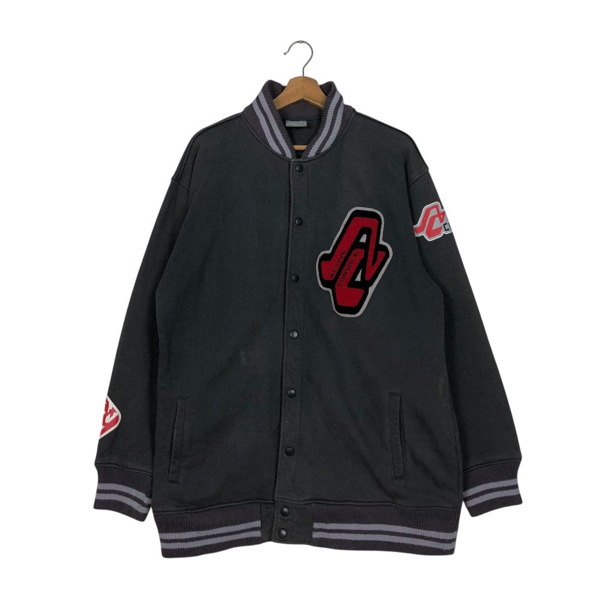 Japanese Brand 🔥VINTAGE VARSITY BOMBER JACKET ACTIVE CONSOLE ISSEY MIYAKE Size US XL / EU 56 / 4 - 3 Thumbnail