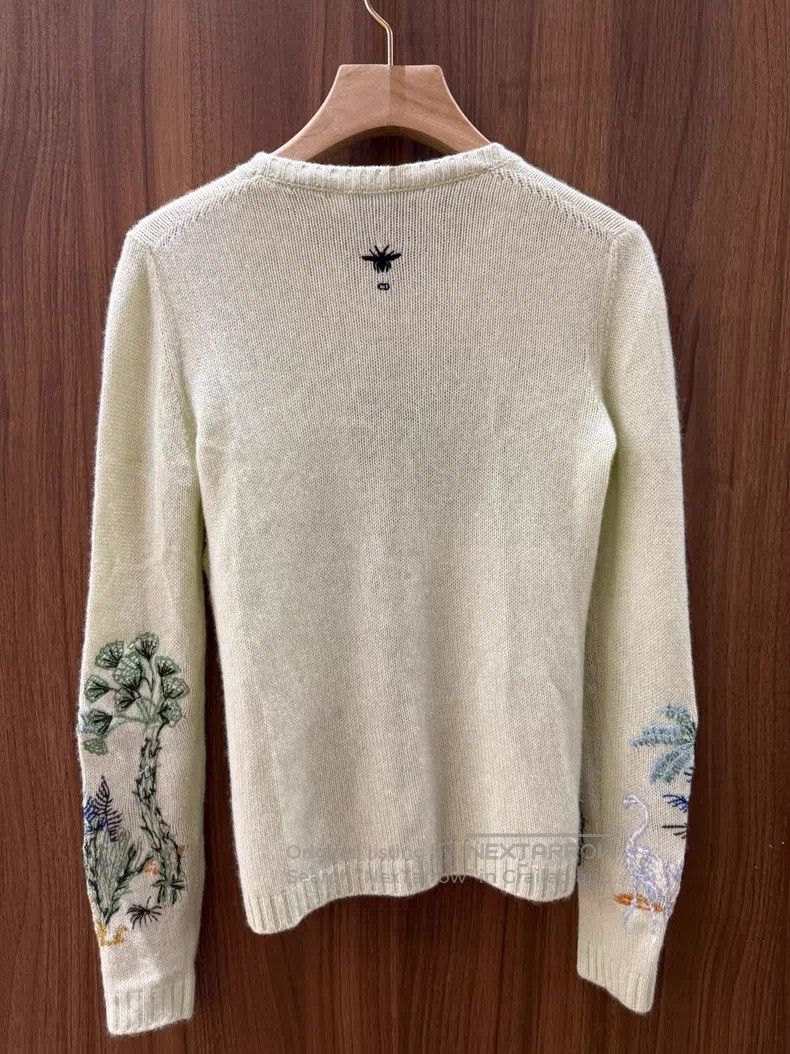 Dior Dior Embroidered cashmere sweater Size XXS / US 00 / IT 34 - 2 Thumbnail