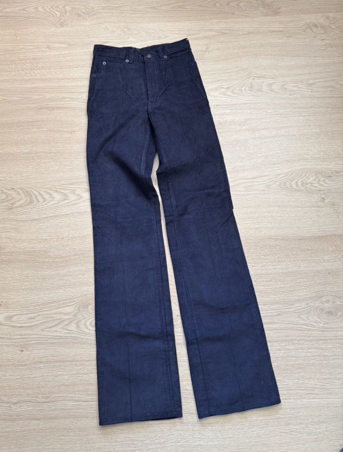 Vintage Vintage 70’s Women’s Penisula Corduroy Hippie Navy Pants Size 26" / US 2 / IT 38 - 1 Thumbnail