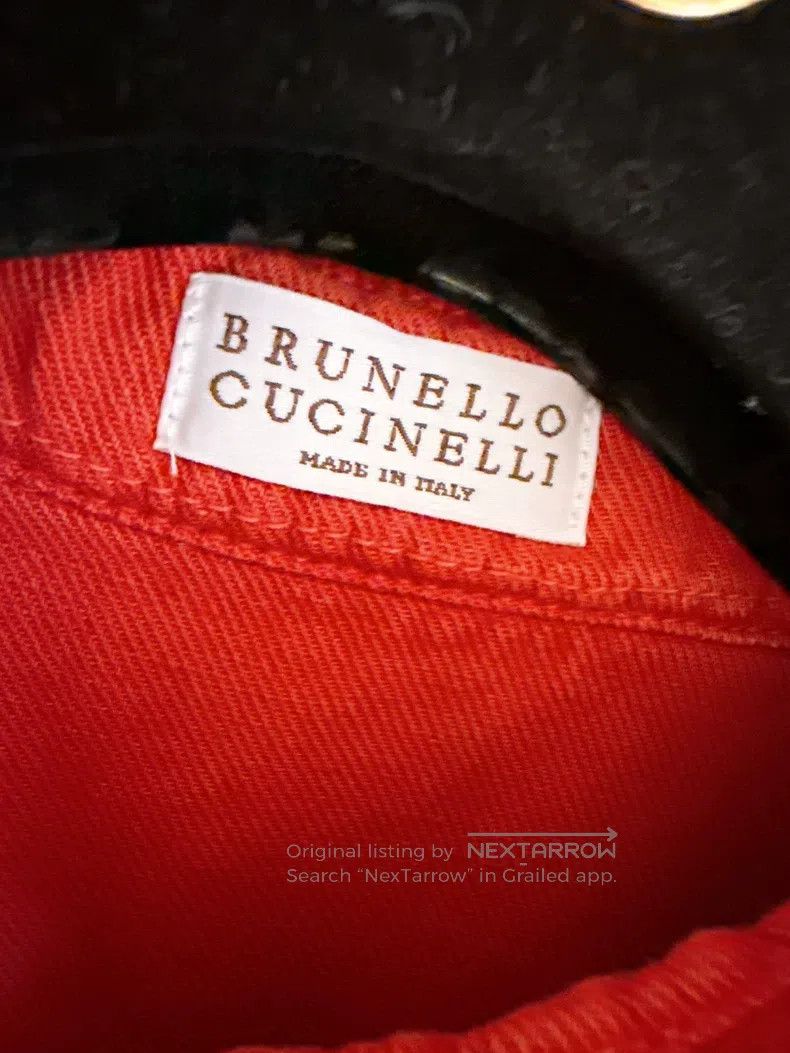 Brunello Cucinelli Brunello Cucinelli Red cotton linen short jacket Size XXS / US 00 / IT 34 - 8 Thumbnail