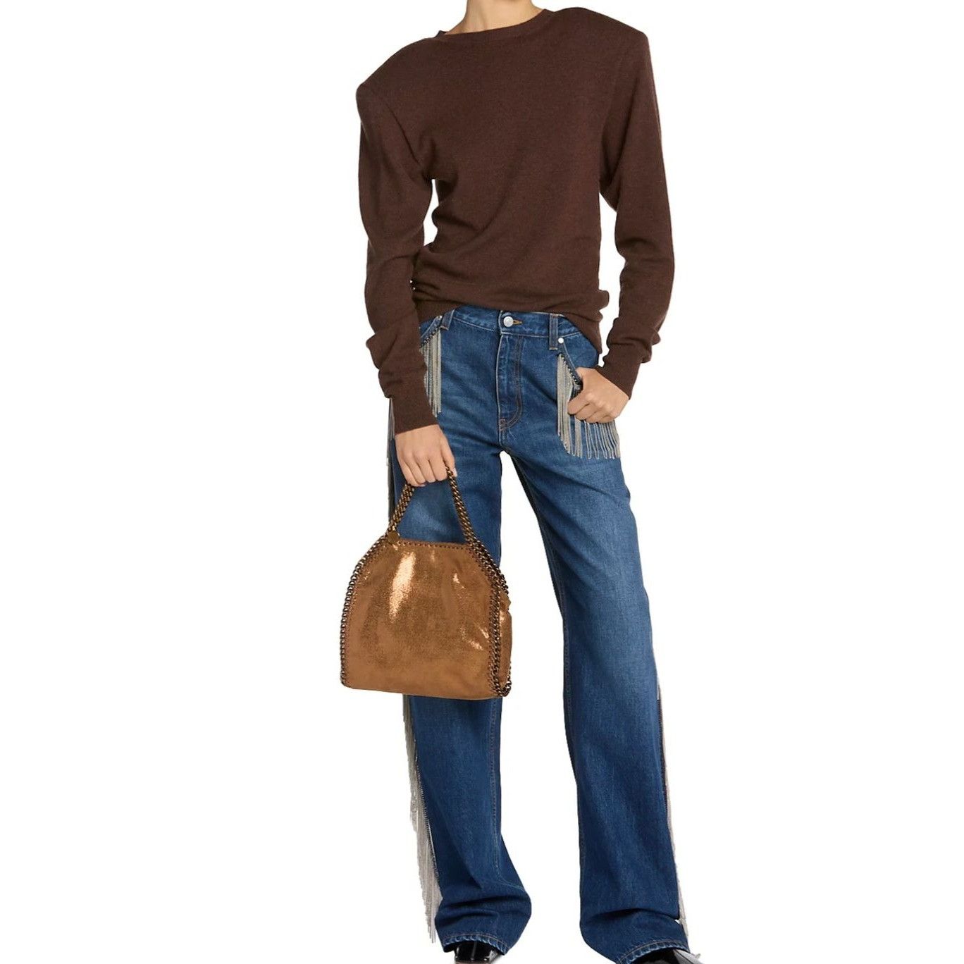 Stella McCartney Stella McCartney Metallic falabella Chain Tote Bag Size ONE SIZE - 3 Thumbnail