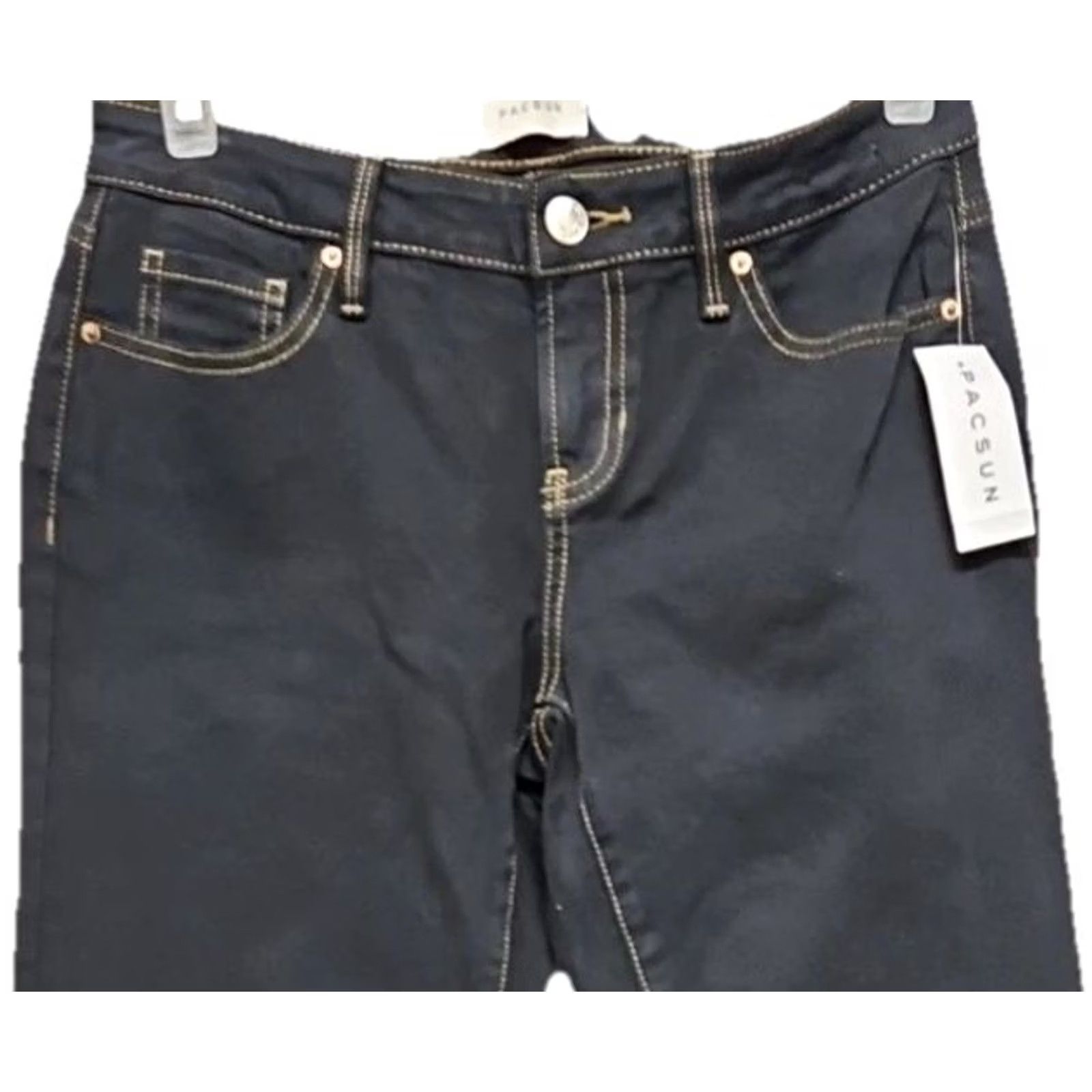 Pacsun PacSun Jeans Size 25 Low Rise Straight Leg Dark Wash Y2K Stretch Denim NWT Mens Men Regular 29in Inseam Blue Cotton Size US 26 / EU 42 - 3 Thumbnail