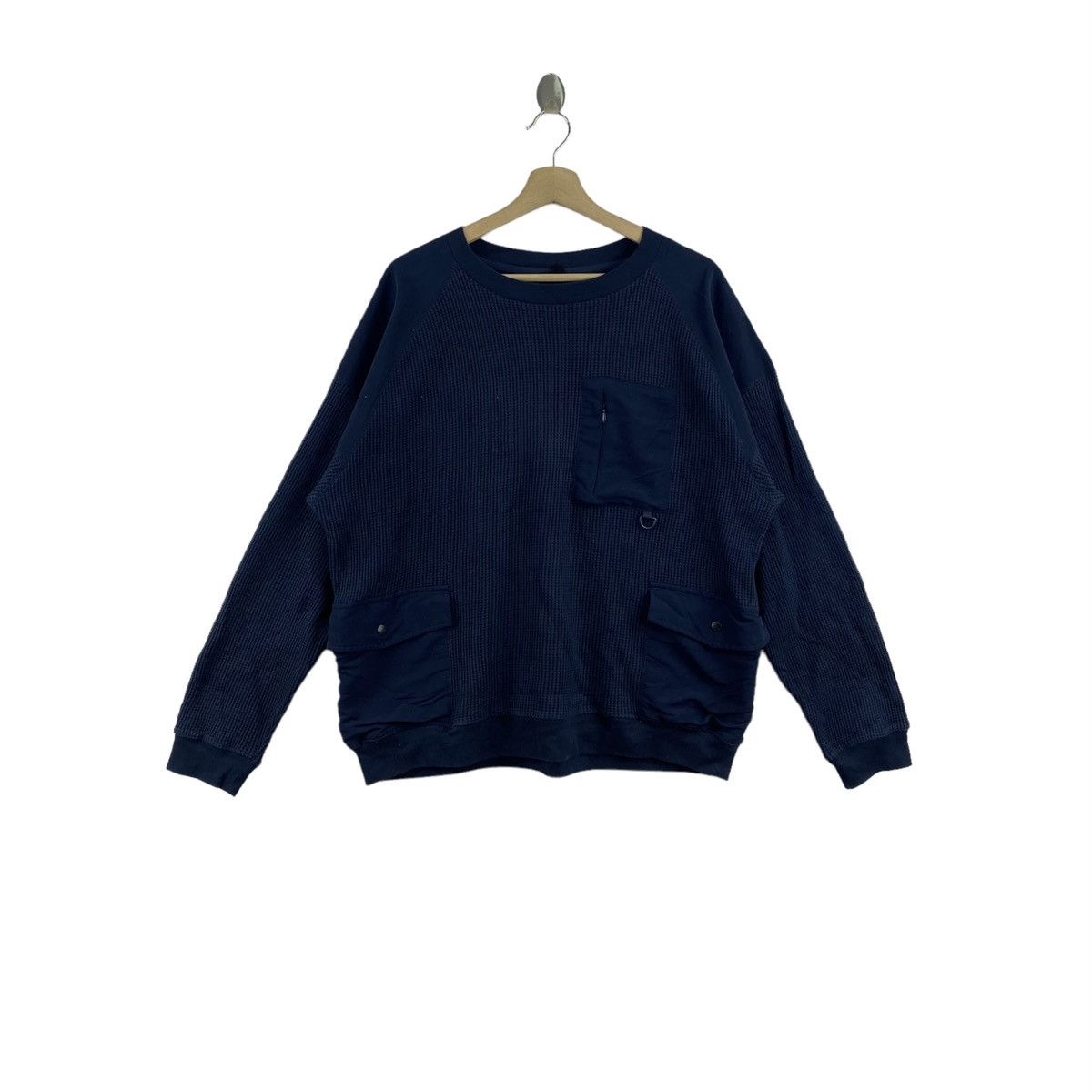 Vintage Vintage WMB Japanese Brand Curdory Navy Sweatshirt Size US L / EU 52-54 / 3 - 1 Thumbnail