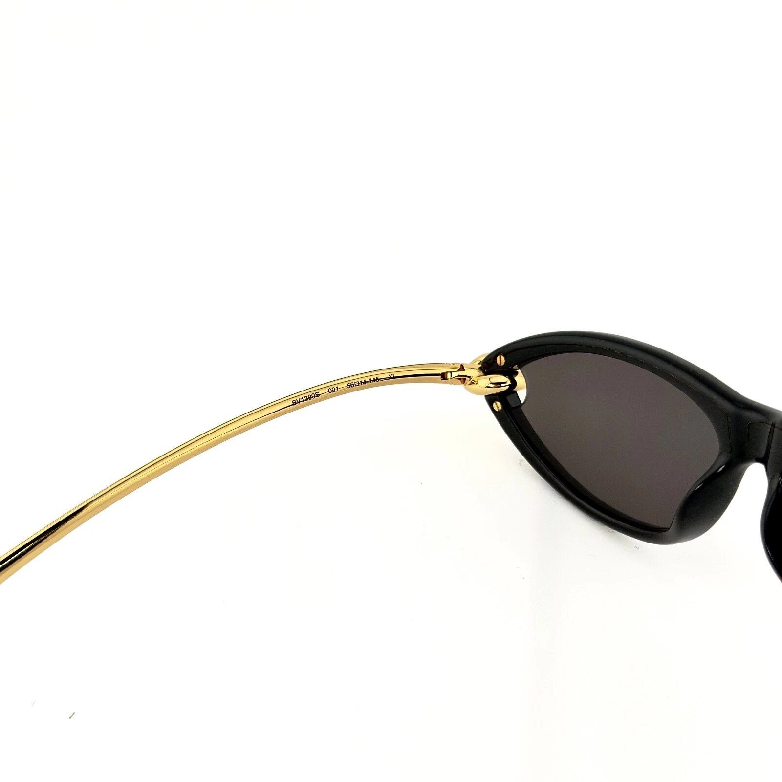Bottega Veneta BOTTEGA VENETA KNOT Cat BV1390S Gold Black Narrow 1390 001 Size ONE SIZE - 10 Thumbnail