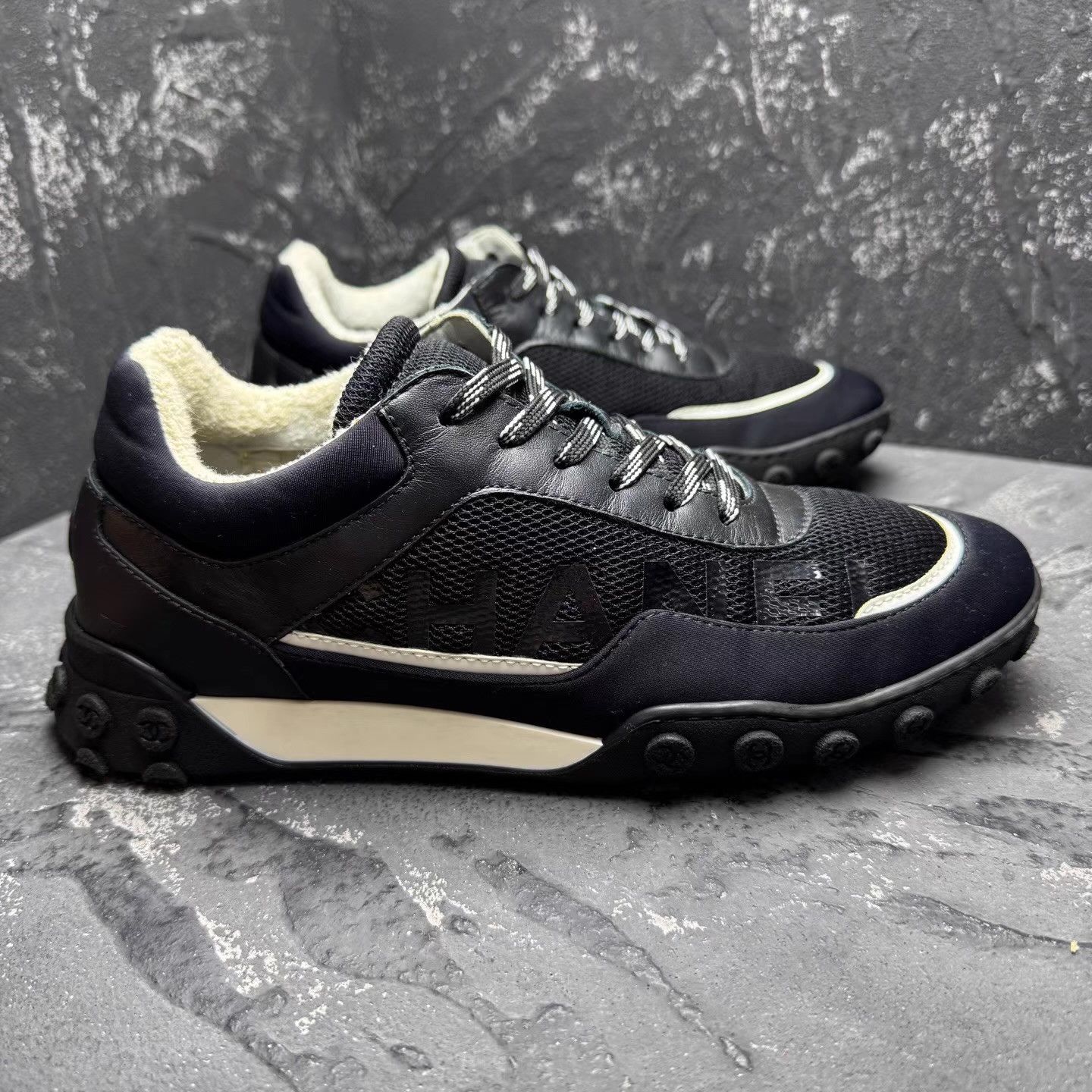 Chanel Chanel Black Sneakers, German Army Trainer style Q10 Size US 6.5 / EU 39-40 - 6 Thumbnail