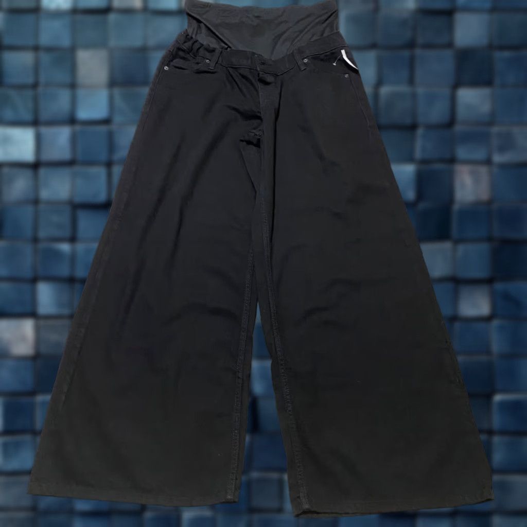 Gap VINTAGE Gap Womens Jeans Baggy Denim Black 16 Straight Wide Leg Maternity Regular Dark Wash NWT Size 24" / US 00 / IT 34 - 1 Thumbnail