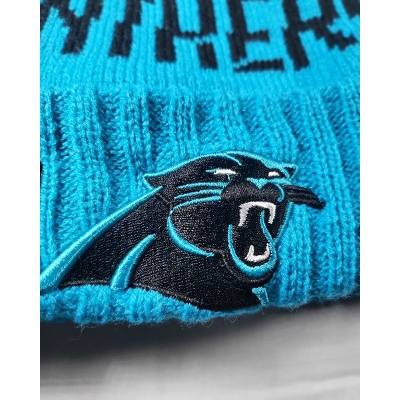 Other NWT Carolina Panthers Sports Knit Pom‎ Beanie Fleece Lined Size ONE SIZE - 3 Thumbnail