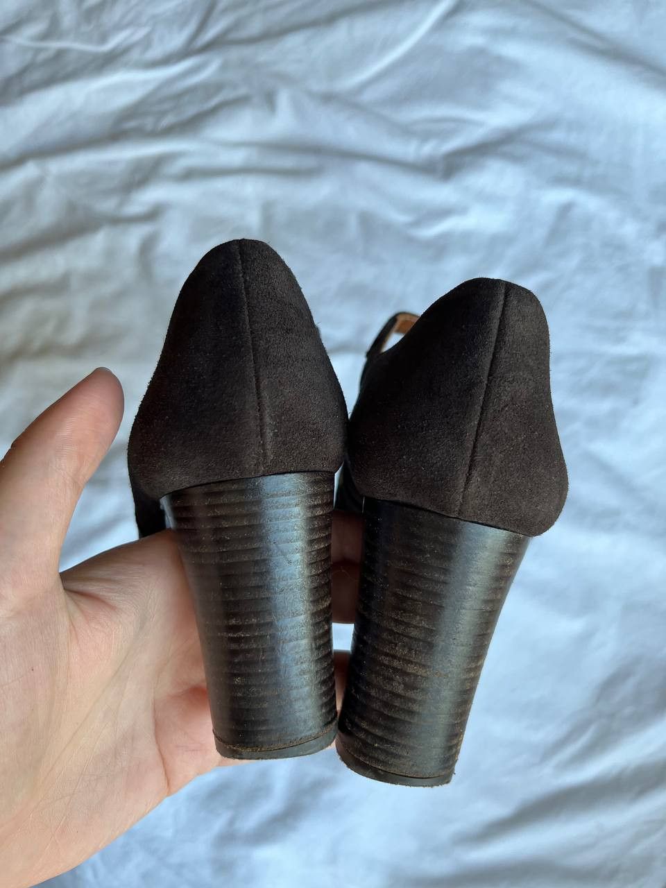 Designer Chie Mihara vintage brown suede Mary Jane heels Size US 6 / IT 36 - 7 Thumbnail