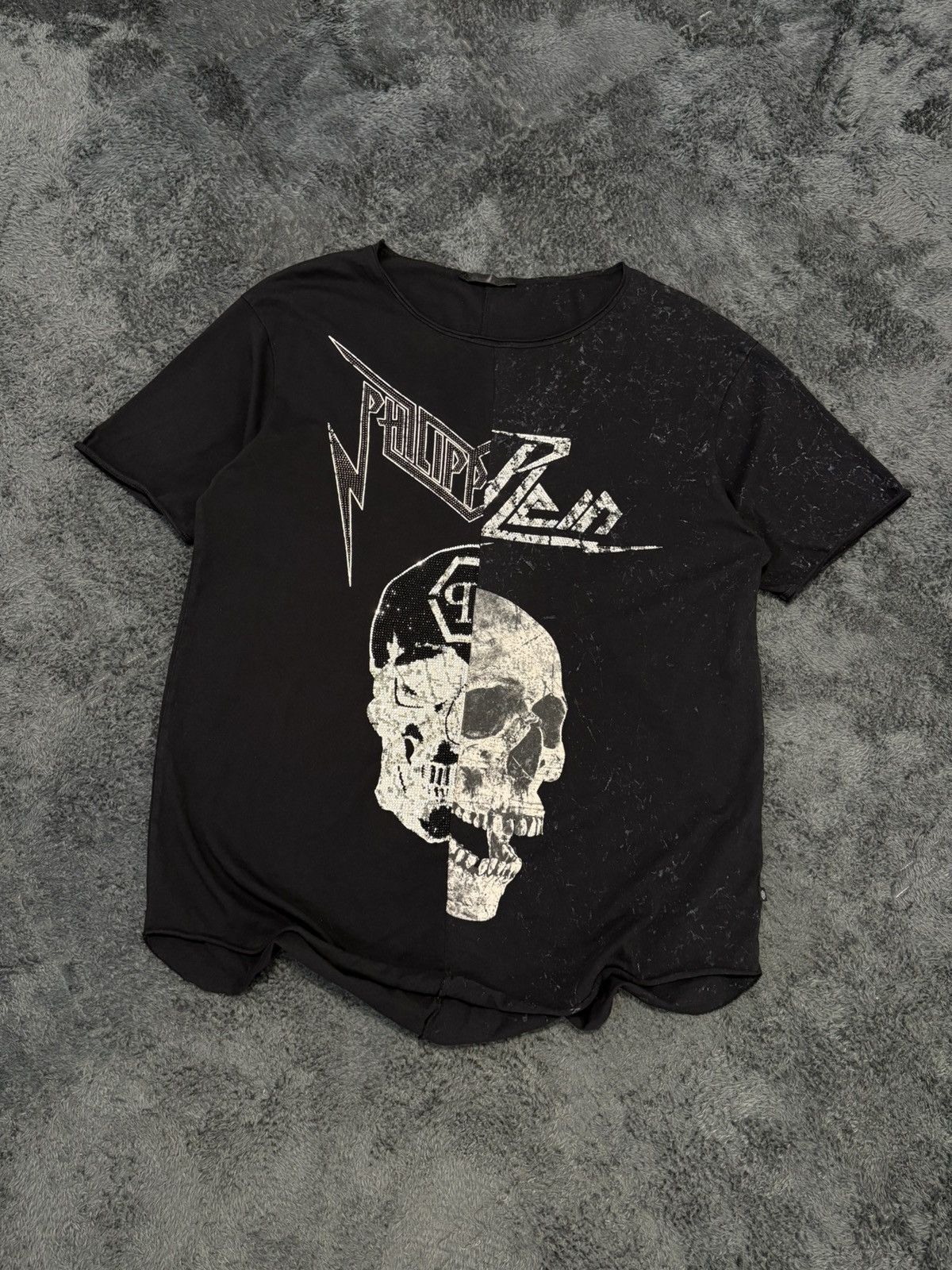 Philipp Plein Philipp Plein Distressed Distributed Worldwide Tee Size US XL / EU 56 / 4 - 1 Thumbnail