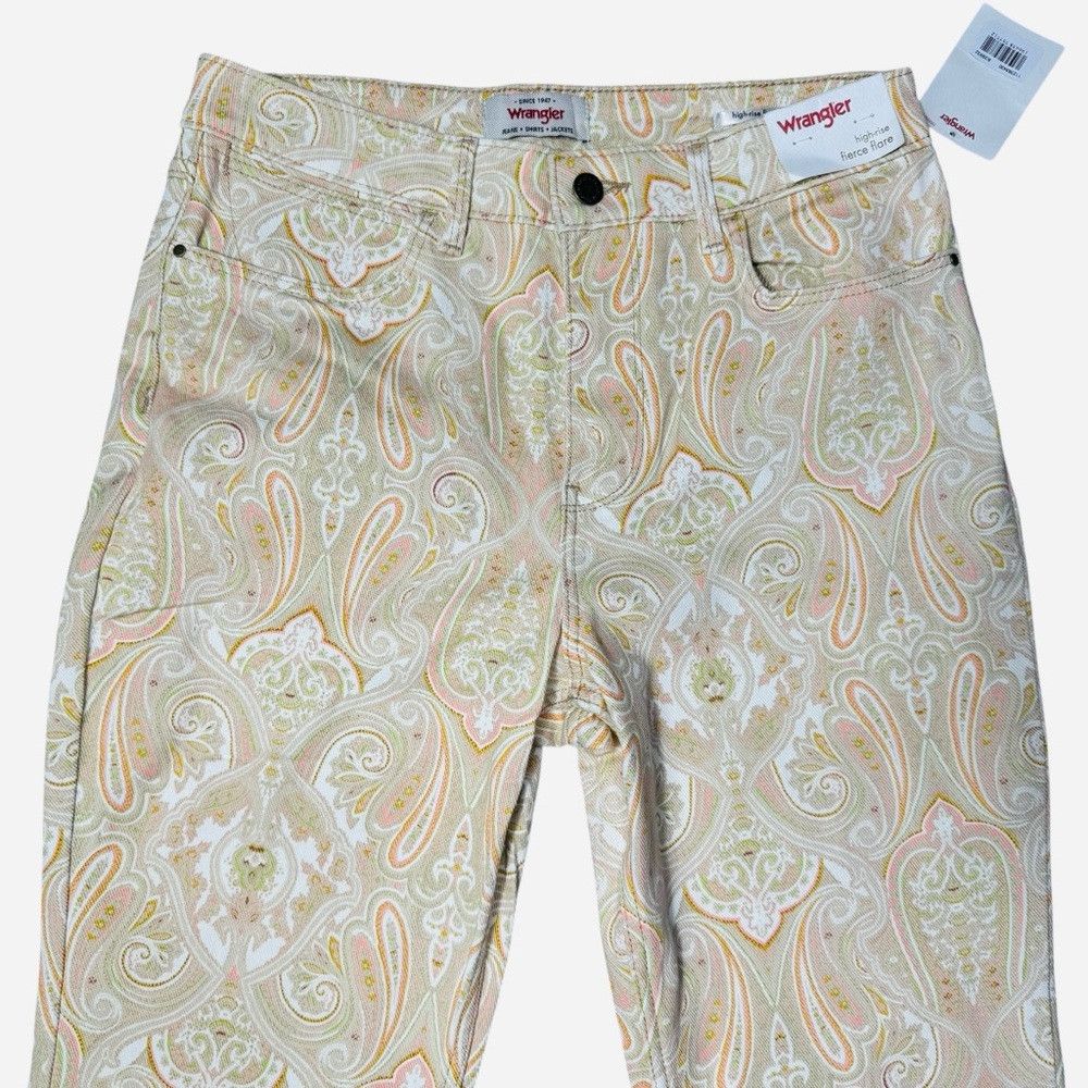 Wrangler NWT New Wrangler High Rise Fierce Flare Paisley Jeans Size Size 26" / US 2 / IT 38 - 9 Thumbnail