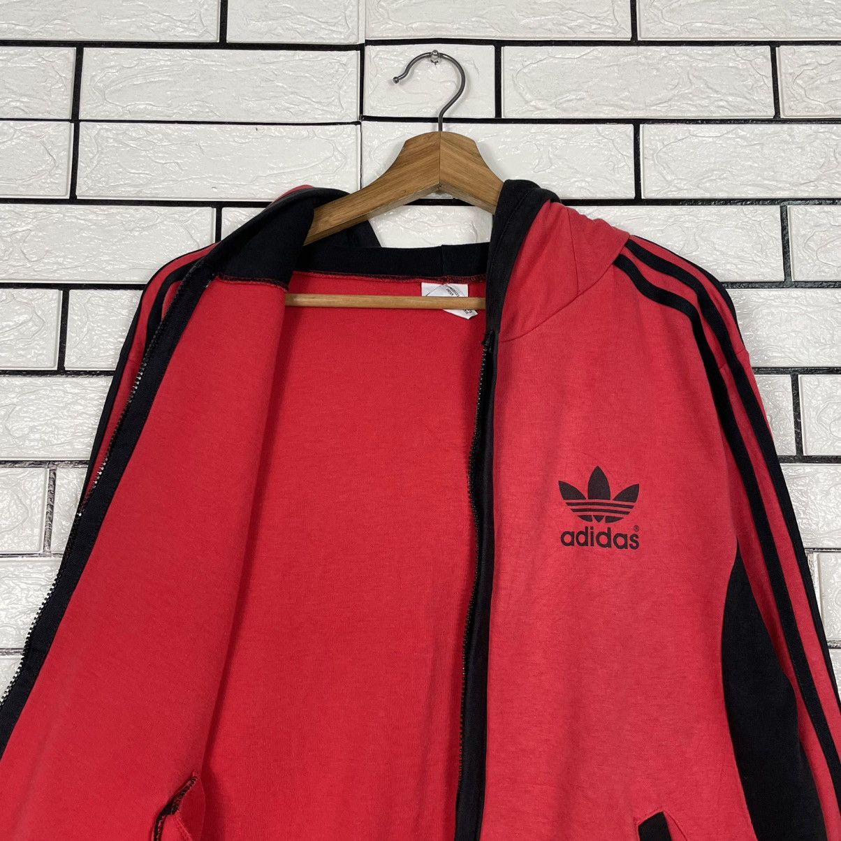 Adidas Vintage Big Logo Adidas Zipper Hoodie Size US M / EU 48-50 / 2 - 11 Thumbnail