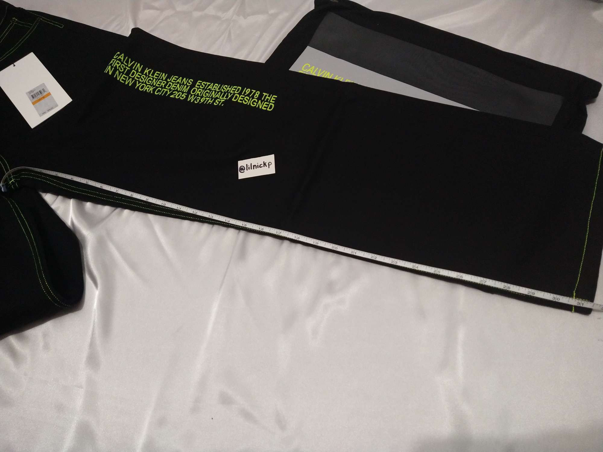 Calvin Klein 205W39NYC EST. 1978 Baggy Black Hole Jeans Size US 33 - 6 Thumbnail
