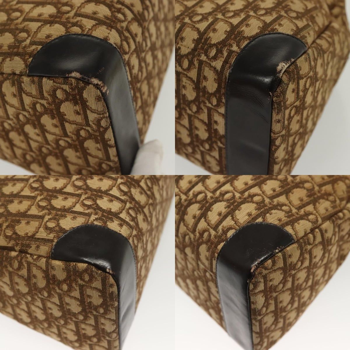 Dior DIOR Trotter Canvas Hand Bag Brown Gold Size ONE SIZE - 10 Thumbnail