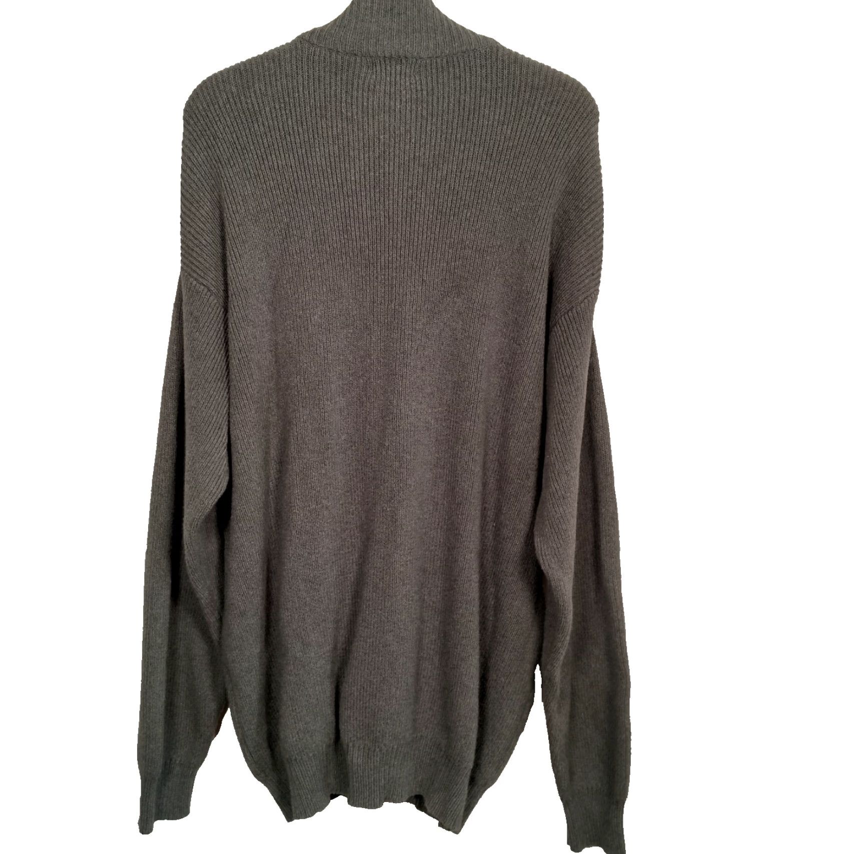 Vintage VINTAGE LL Bean Cardigan Sweater Men 2XL Gray Full Zip Mock Neck Classic Cotton Knit Size US XXL / EU 58 / 5 - 2 Thumbnail