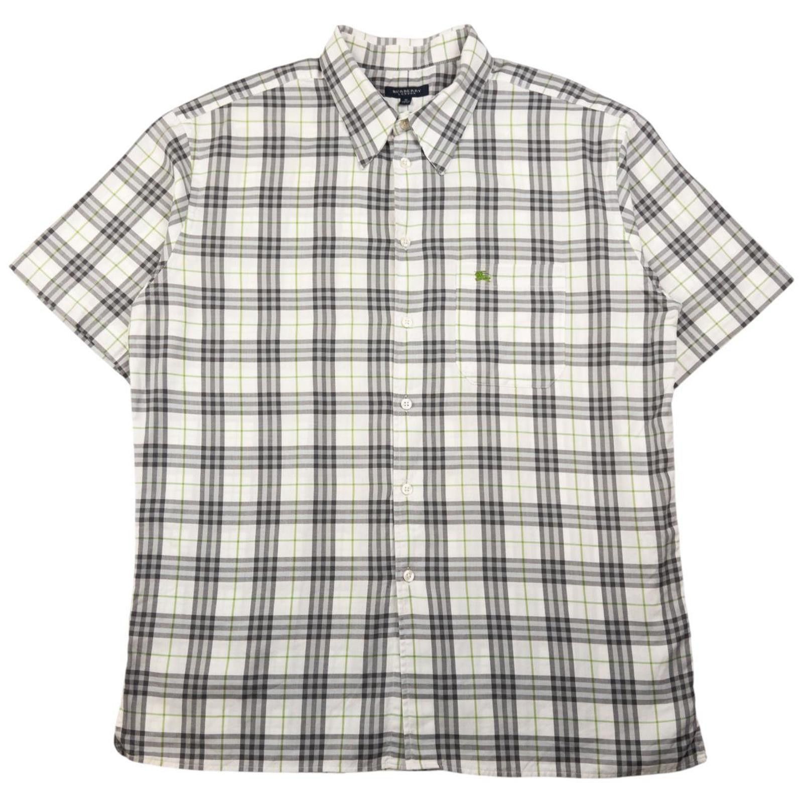 Burberry Vintage Burberry Nova Check Short Sleeve Button Up Shirt XL Size US XL / EU 56 / 4 - 1 Thumbnail