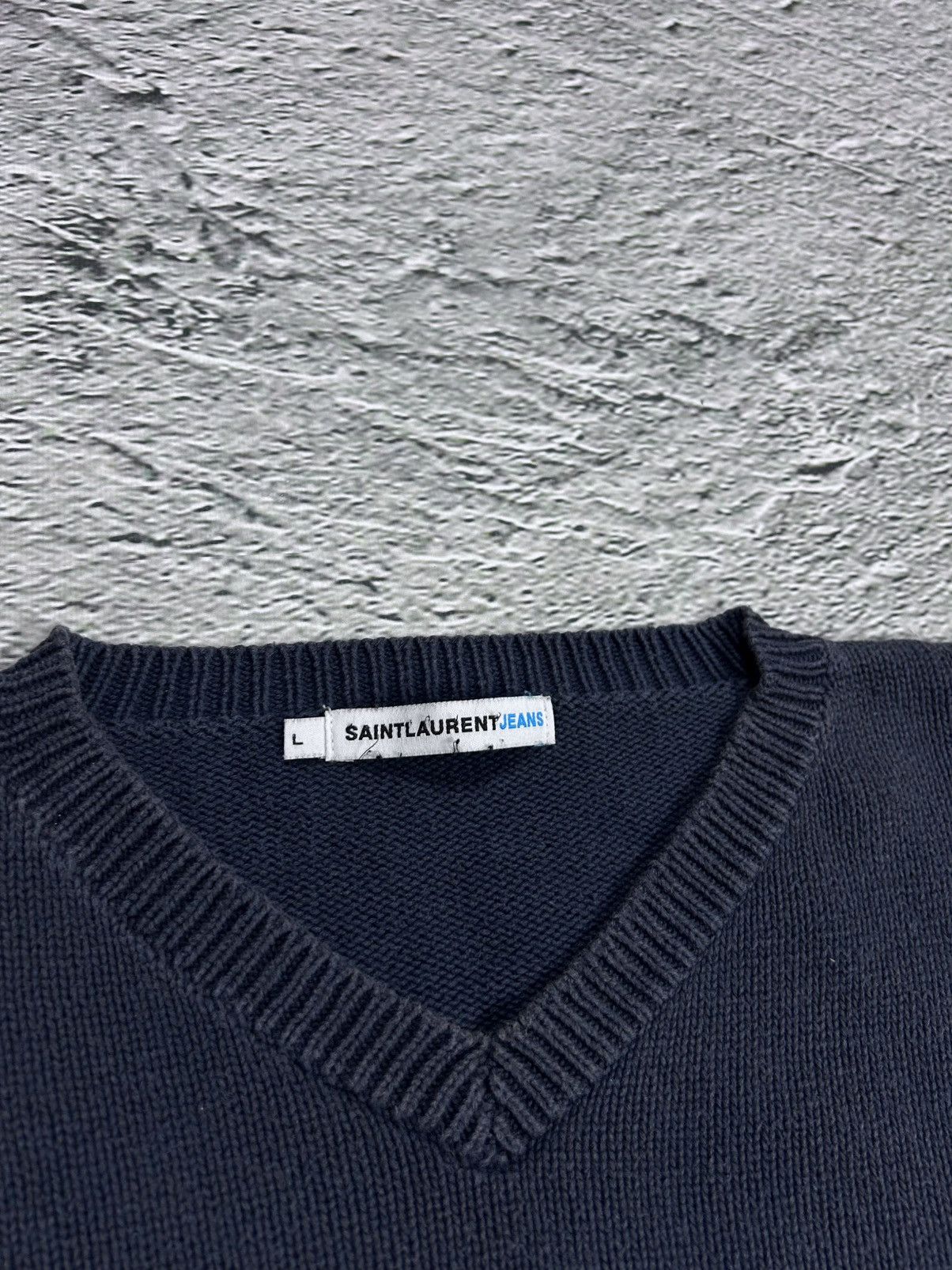 Vintage × Yves Saint Laurent Saint Laurent Paris sweater big logo spellout jeans SLP YSL Size US L / EU 52-54 / 3 - 2 Thumbnail