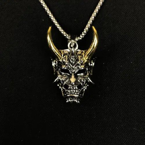 Jewelry Demon Pendant Necklace Punk Chain Size ONE SIZE - 1 Thumbnail