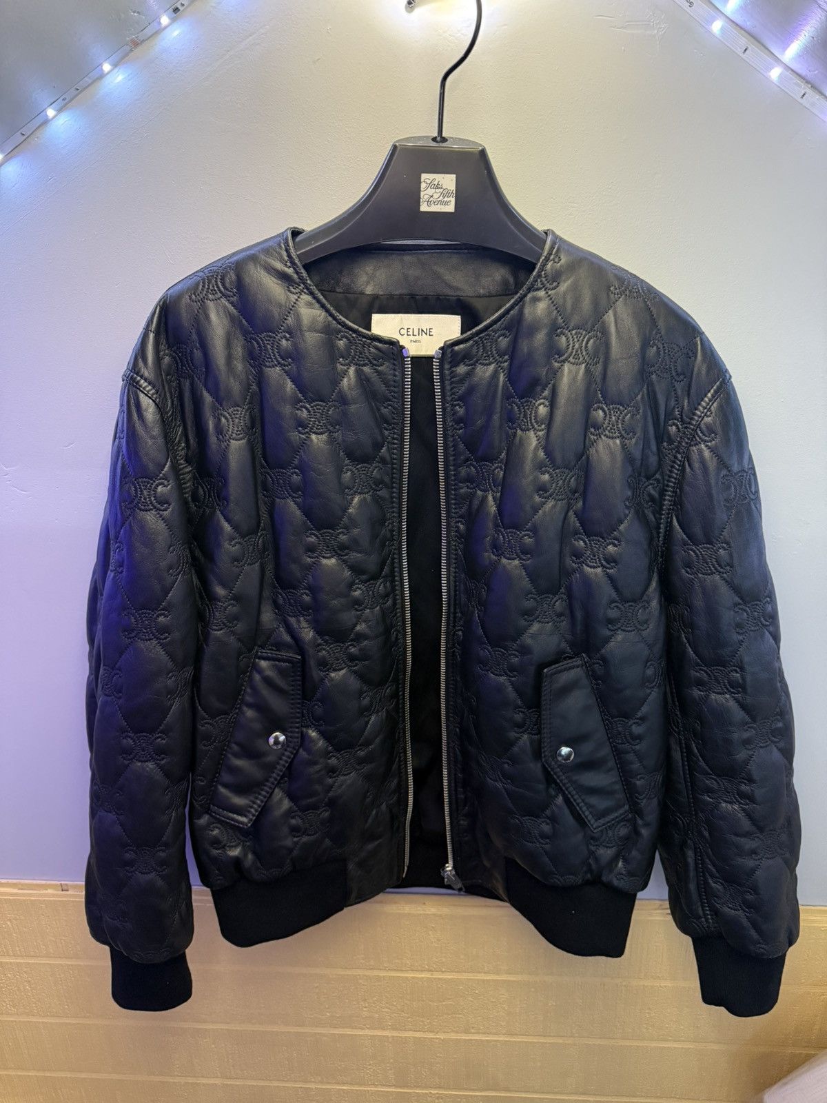 Celine CELINE TRIOMPHE BOMBER JACKET IN SOFT LAMBSKIN Size US S / EU 44-46 / 1 - 17 Thumbnail