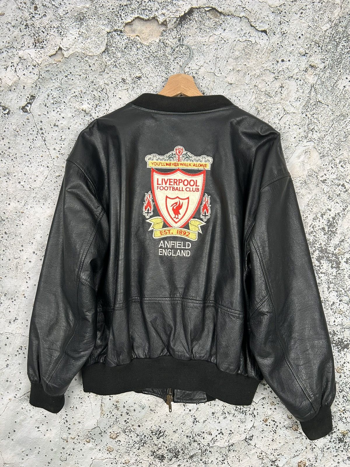 Vintage Vintage Liverpool FC 90s Genuine Leather Jacket Archive Rare Size US XL / EU 56 / 4 - 1 Thumbnail