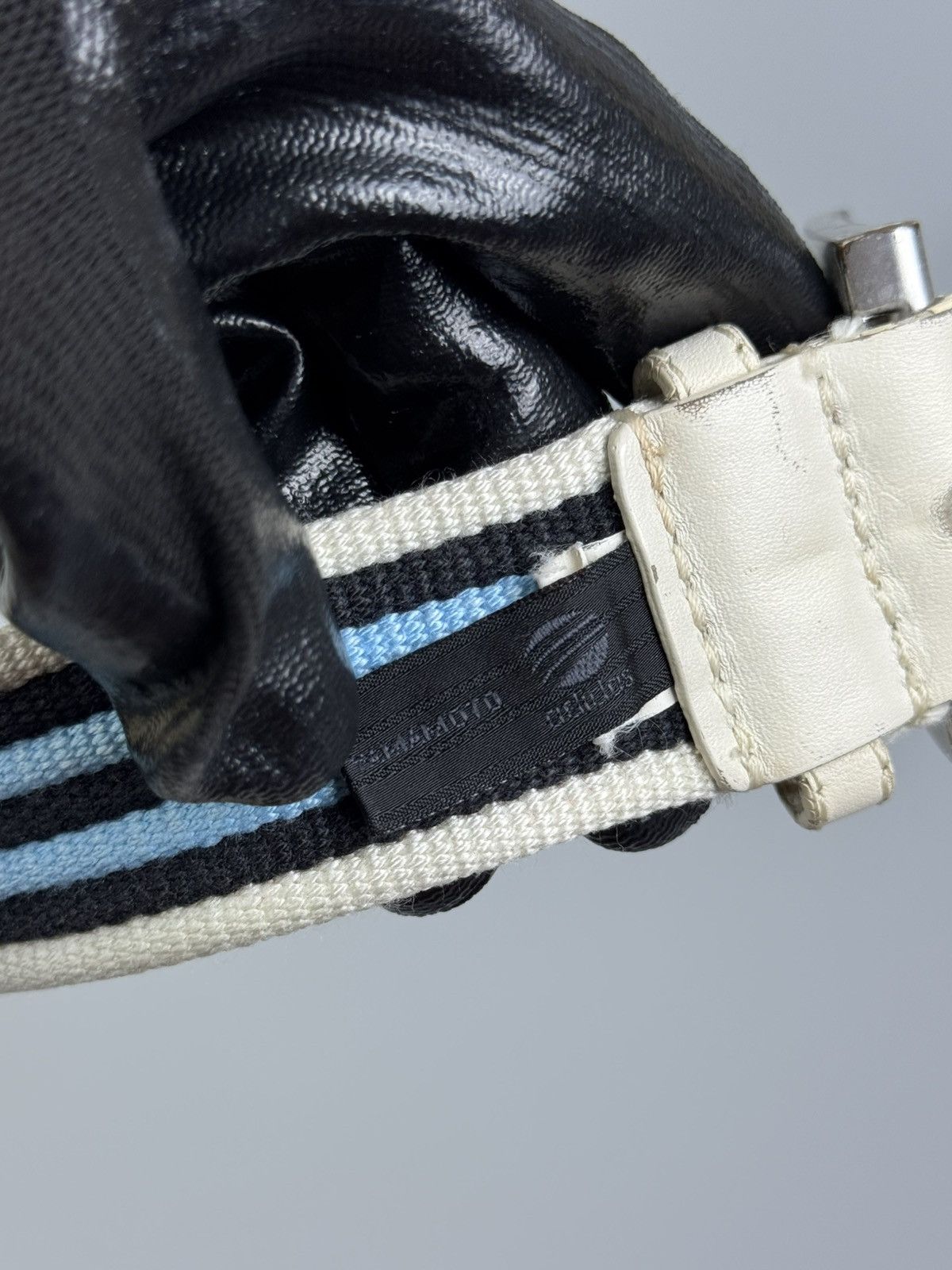 Adidas × Y's Adidas x Yohji Yamamoto - 2006 Blue and Black Stripes Belt Size ONE SIZE - 5 Thumbnail