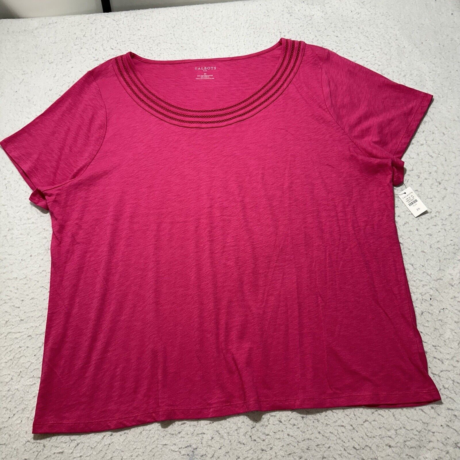 Other Talbots 3XL Short Sleeve Pink Modal Blend Pullover T Shirt Size 3XL / US 20-22 - 1 Thumbnail