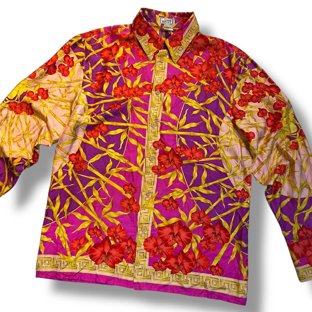 Versace Vintage versace long sleeve baroque button ups shirt Size US M / EU 48-50 / 2 - 2 Thumbnail
