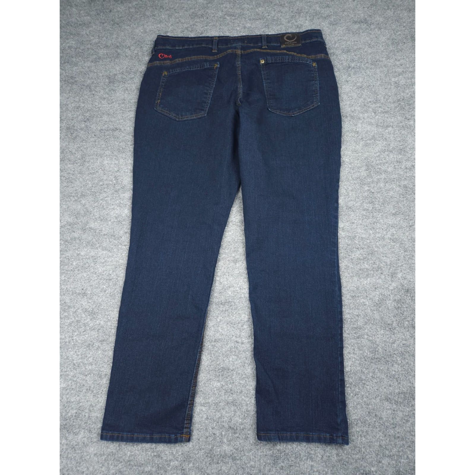 Vintage Origin Jeans Fighter Fit Mens 36x30 Jeans Athletic Stretch Denim USA 40x30 Tapered Regular Inseam 30 in Blue Cotton Polyester Size US 36 / EU 52 - 3 Thumbnail