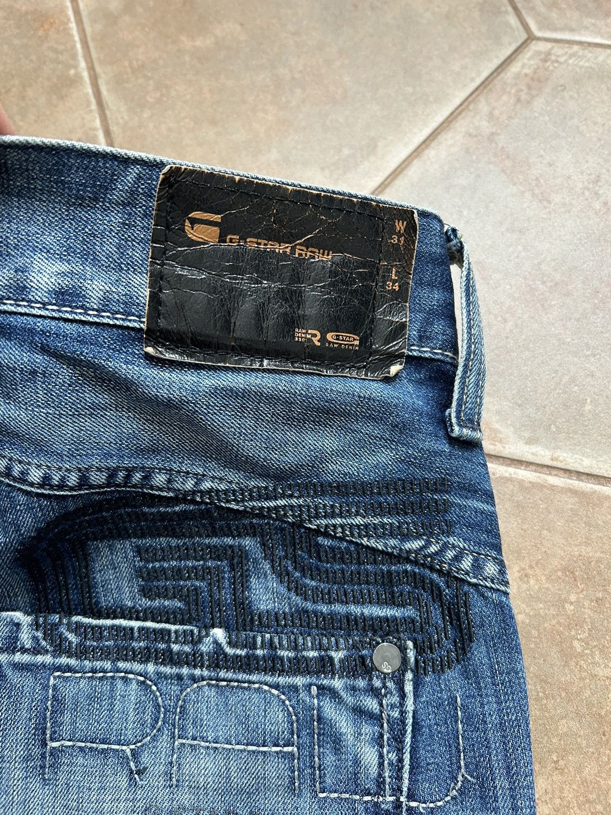 G-Star VINTAGE Y2K G STAR RAW DENIM JEANS DISTRIBUTED 31/34 Size US 31 - 5 Thumbnail